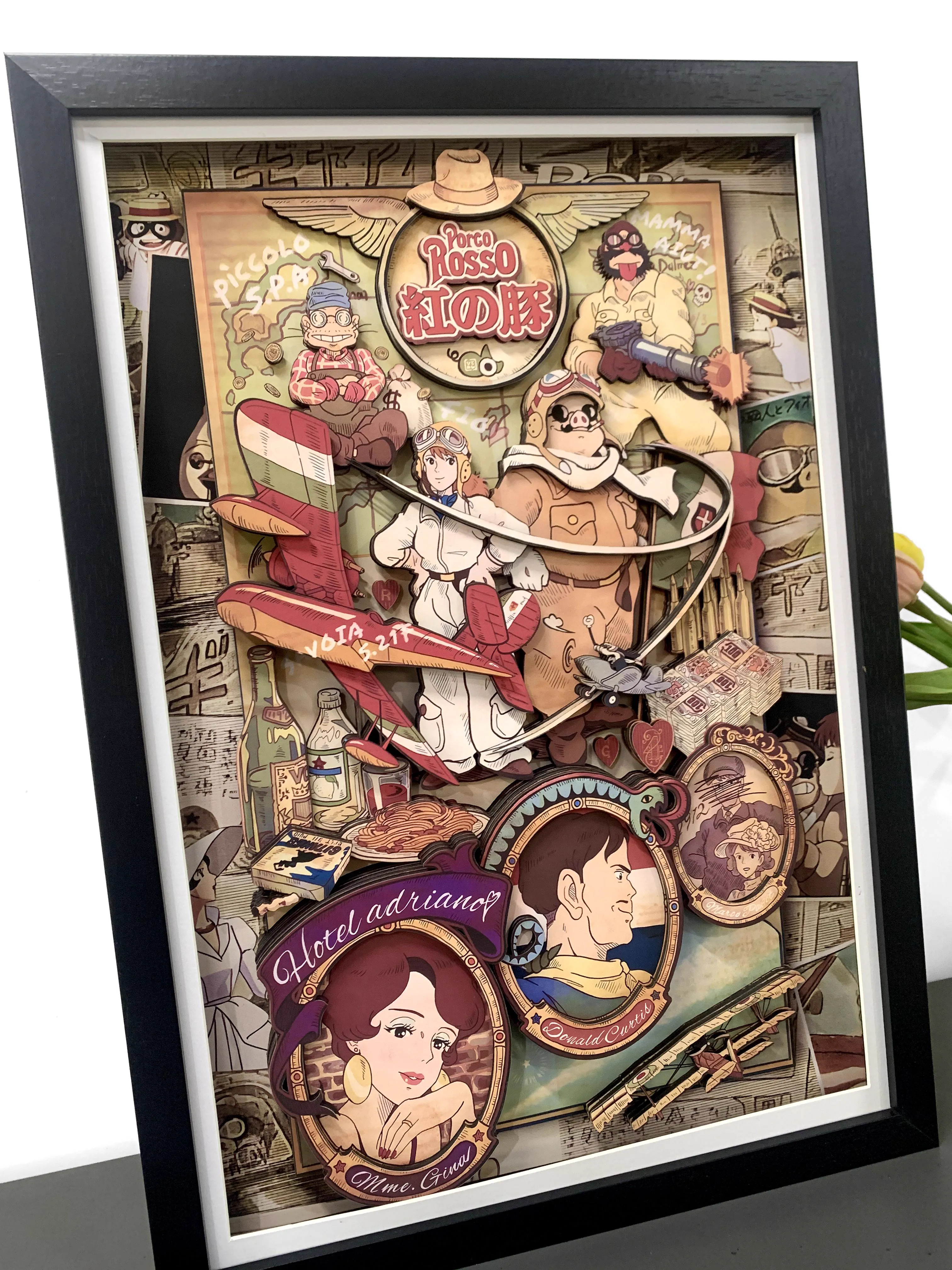 【In stock】Decorative Painting of Crimson Pig-Studio Ghibli-MOMO Studio
