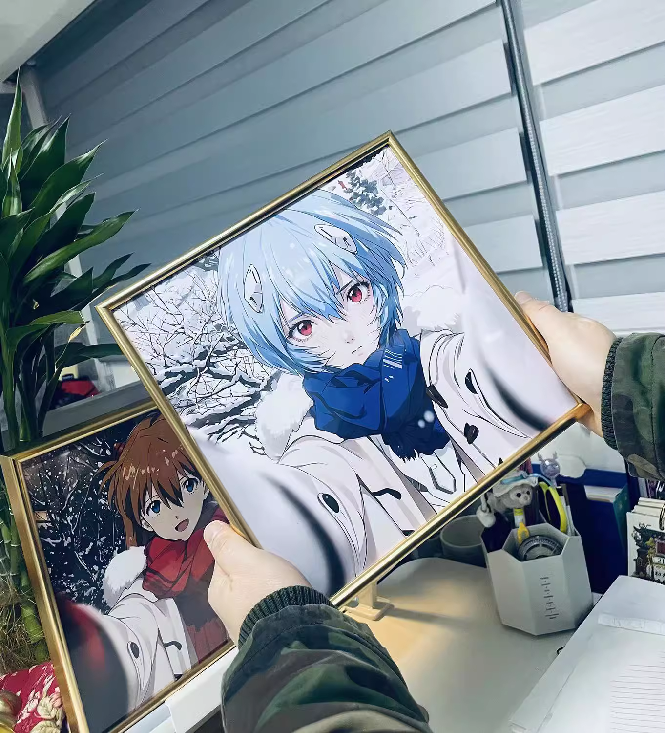 【In stock】Decorative Painting of Ayanami Rei & Asuka Langley Soryu-EVA-Billion Birds Studio