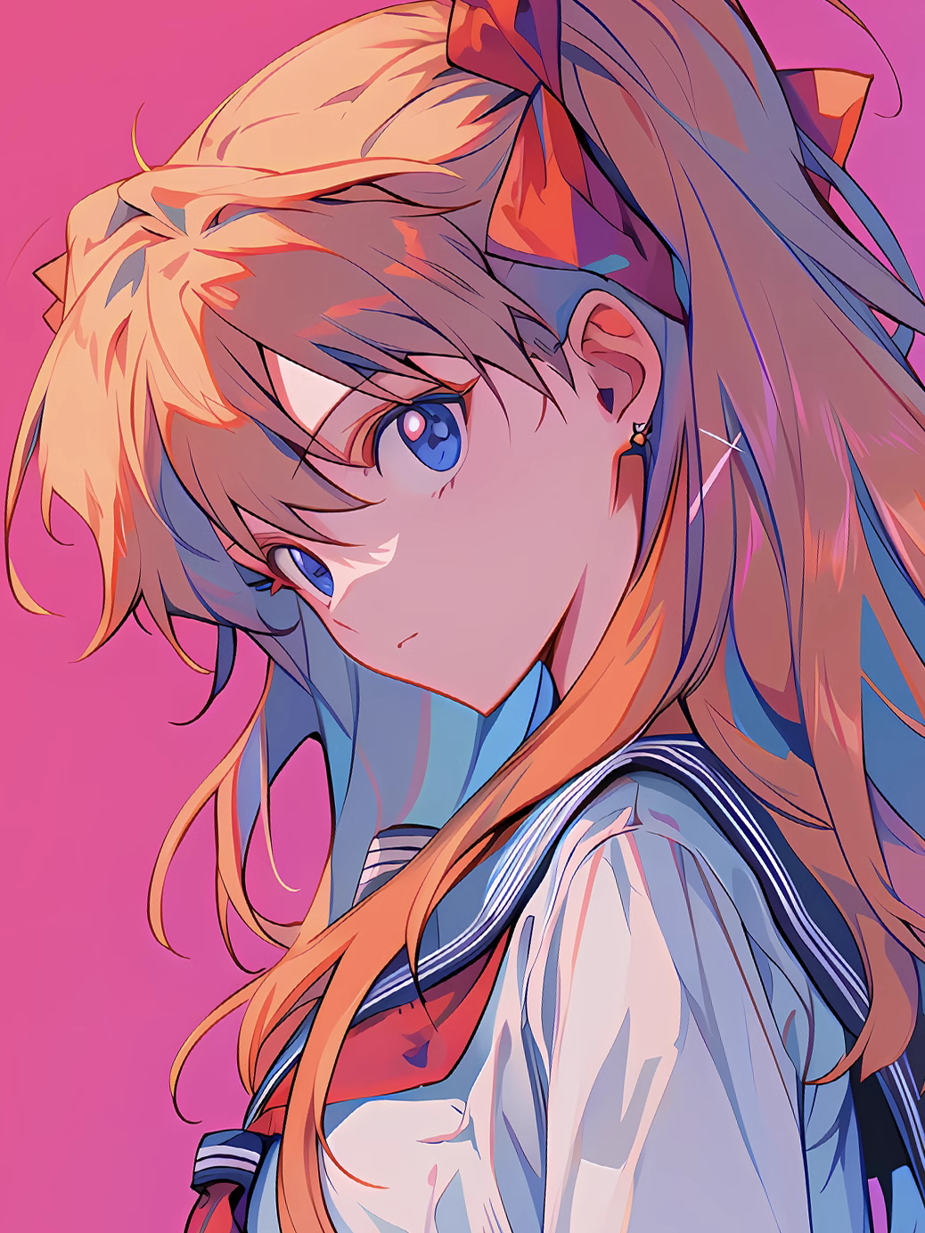 【Pre-sale】Decorative Painting of School Suit Asuka Langley Soryu-EVA-XingKong Studio