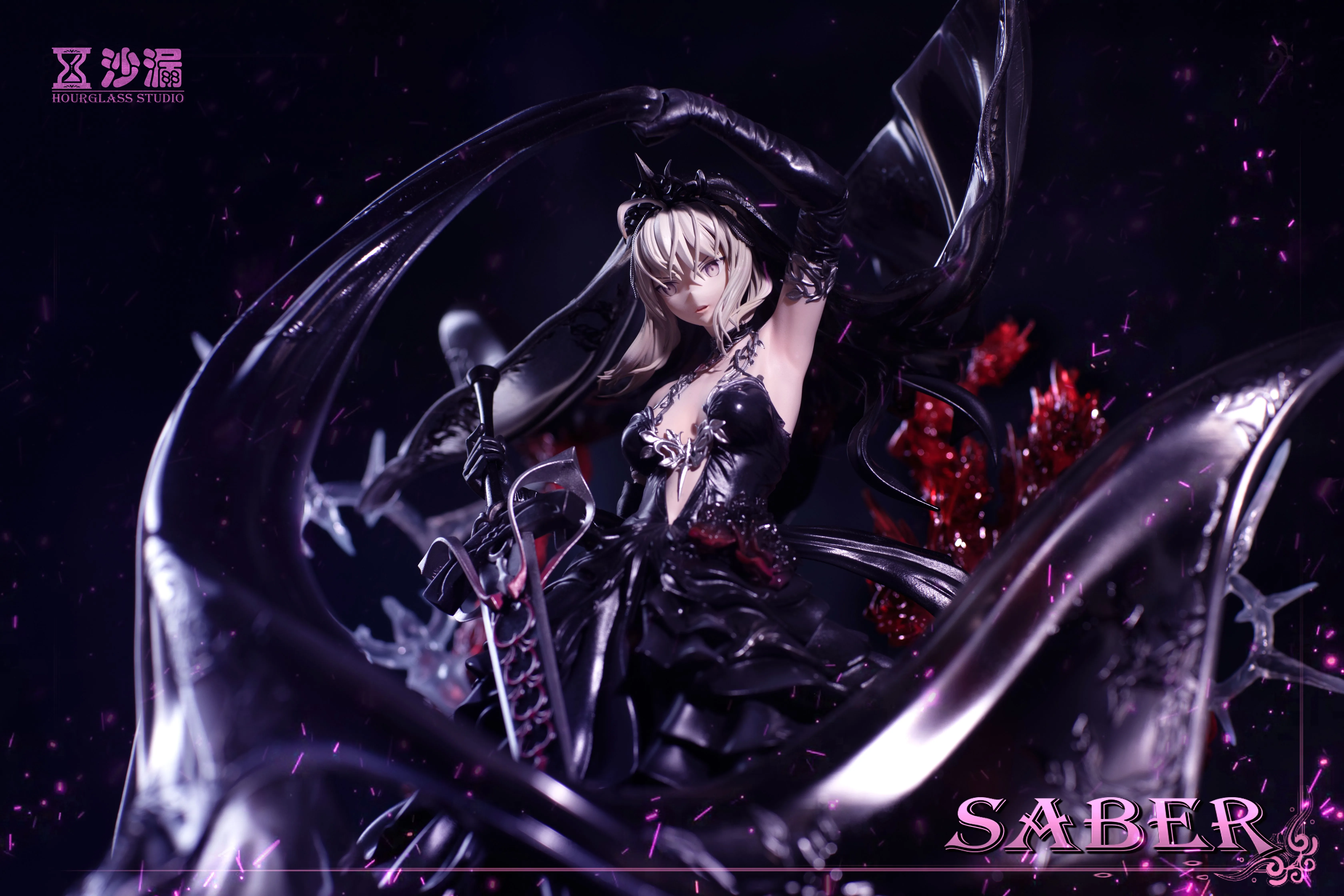 【Few left】Black Wedding Dress Saber-Fate/stay night-HourGlass Studio