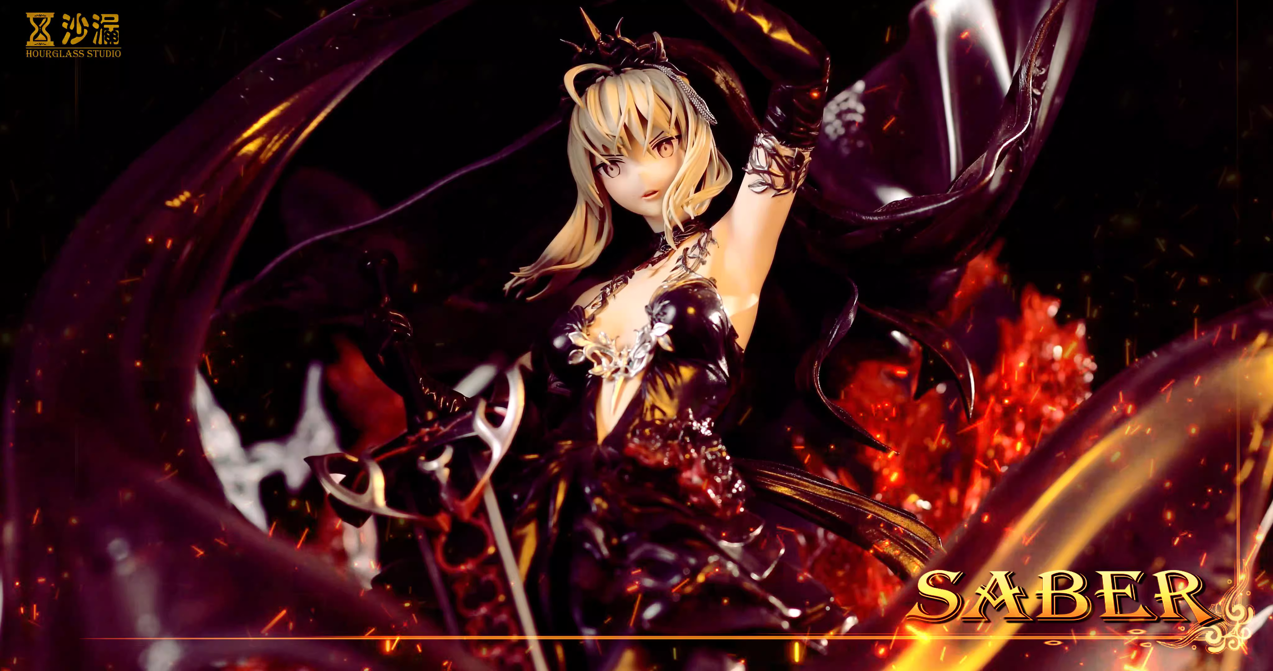 【Few left】Black Wedding Dress Saber-Fate/stay night-HourGlass Studio