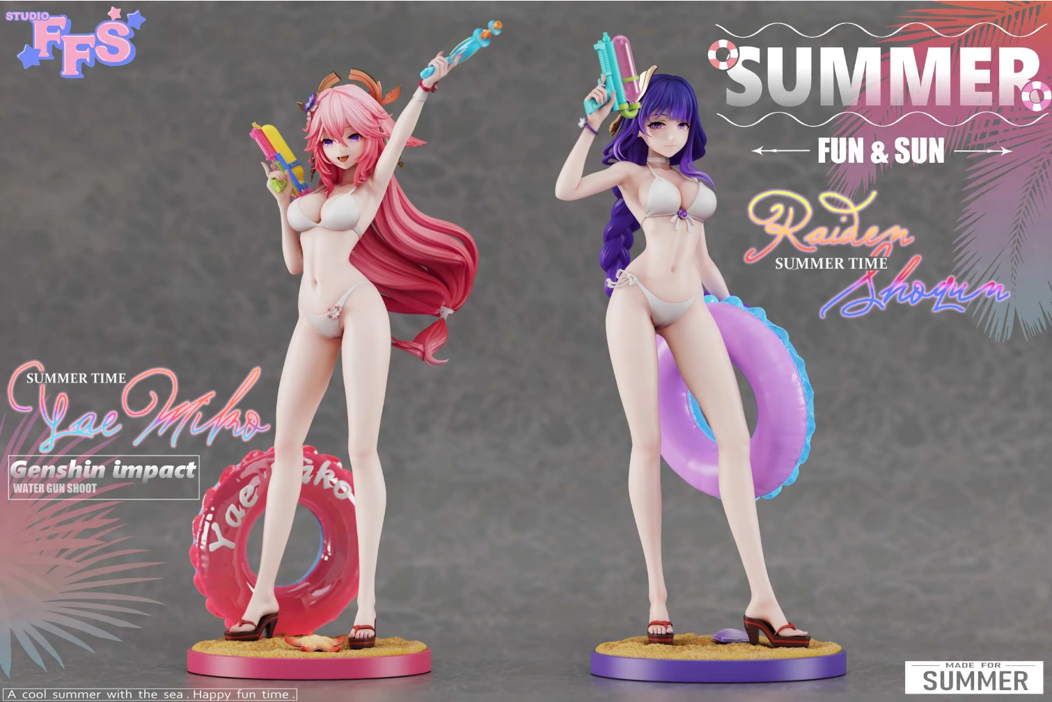 【Last one】Swimsuit Ver. Yae Miko & Raiden Shogun-Genshin Impact-FFS Studio