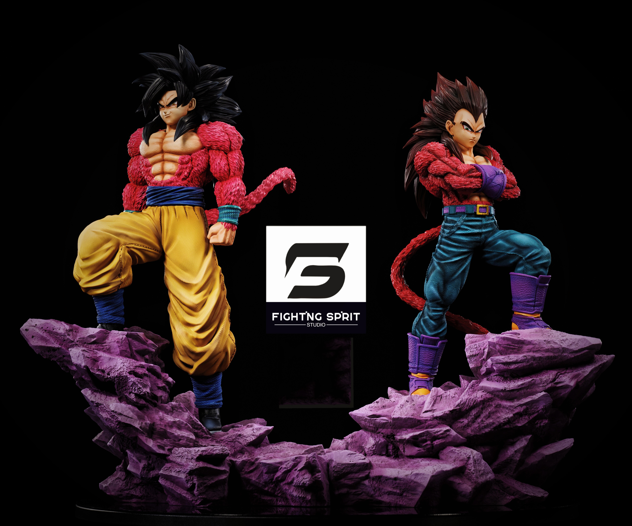 【Sold out】1/6 & 1/4 Scale Super Saiyan 4 Son Goku & Vegeta-Fighting Sprit Studio