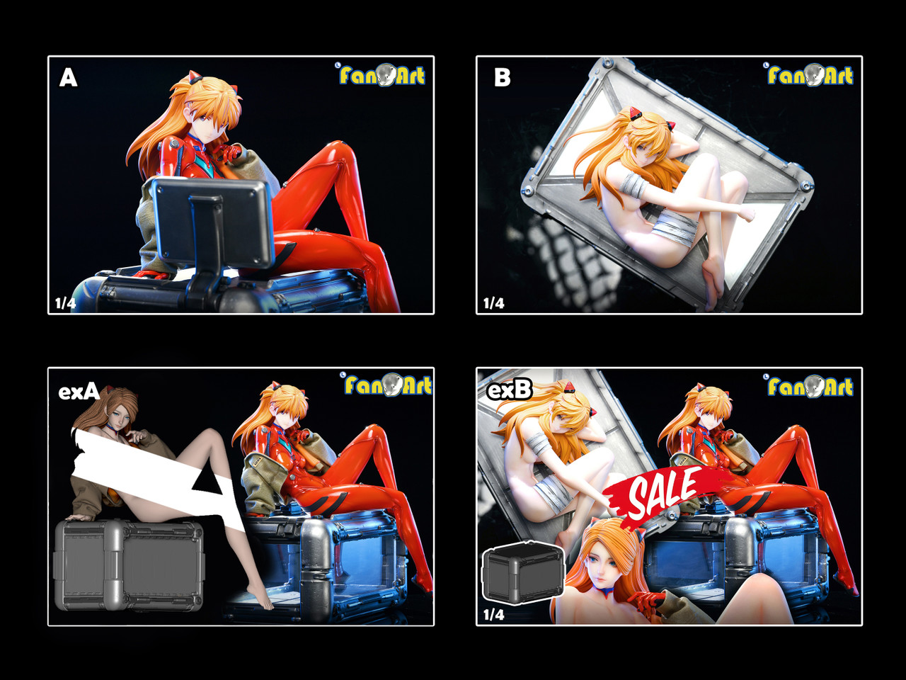 【Sold out】1/4 Scale Asuka Langley Soryu-EVA-Fanart Studio