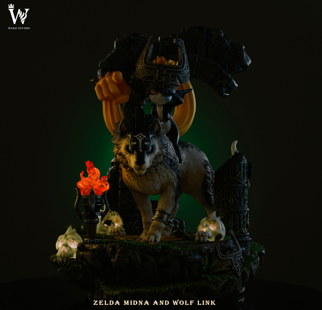 【Last one】1/4 Scale Wolf Link and midna-The Legend of Zelda-Wake Studio