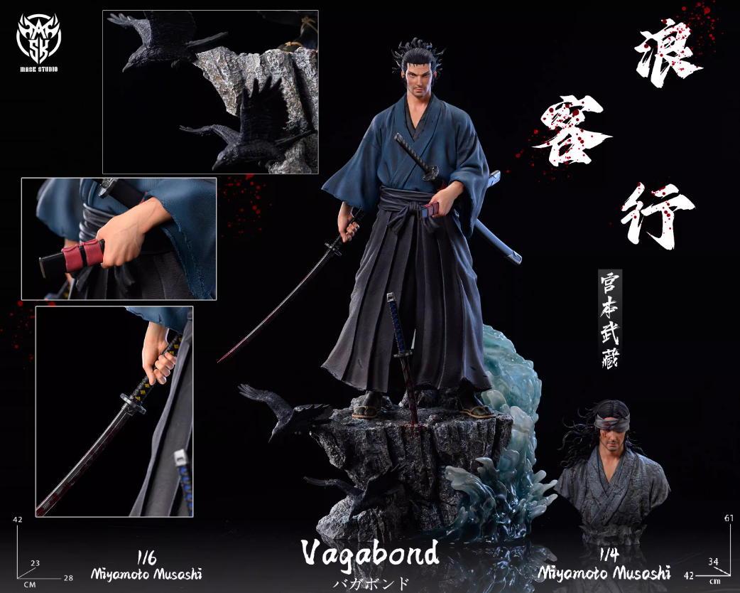 【Few left】1/4 & 1/6 Scale Miyamoto Musashi-Vagabond-Mask studio