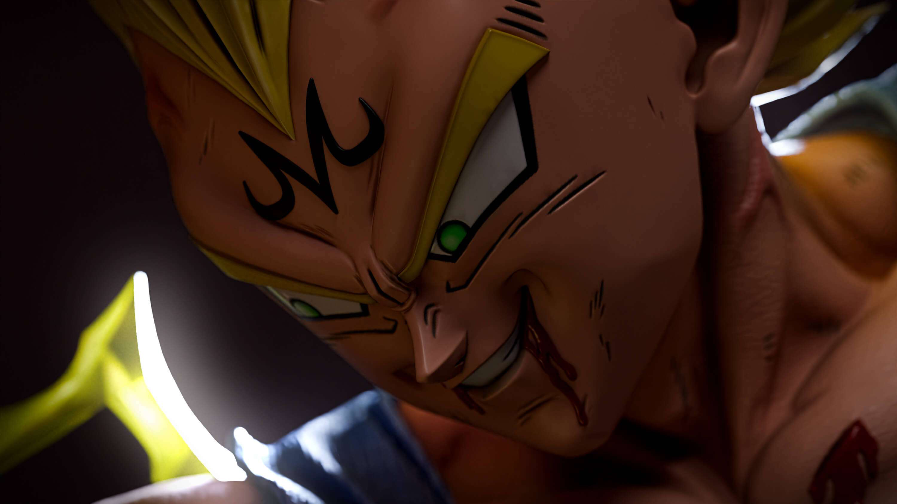 【Last one】1/4 Scale Super Saiyan 2 Son Goku VS Super Saiyan 2 Vegeta with LED-KD Studio