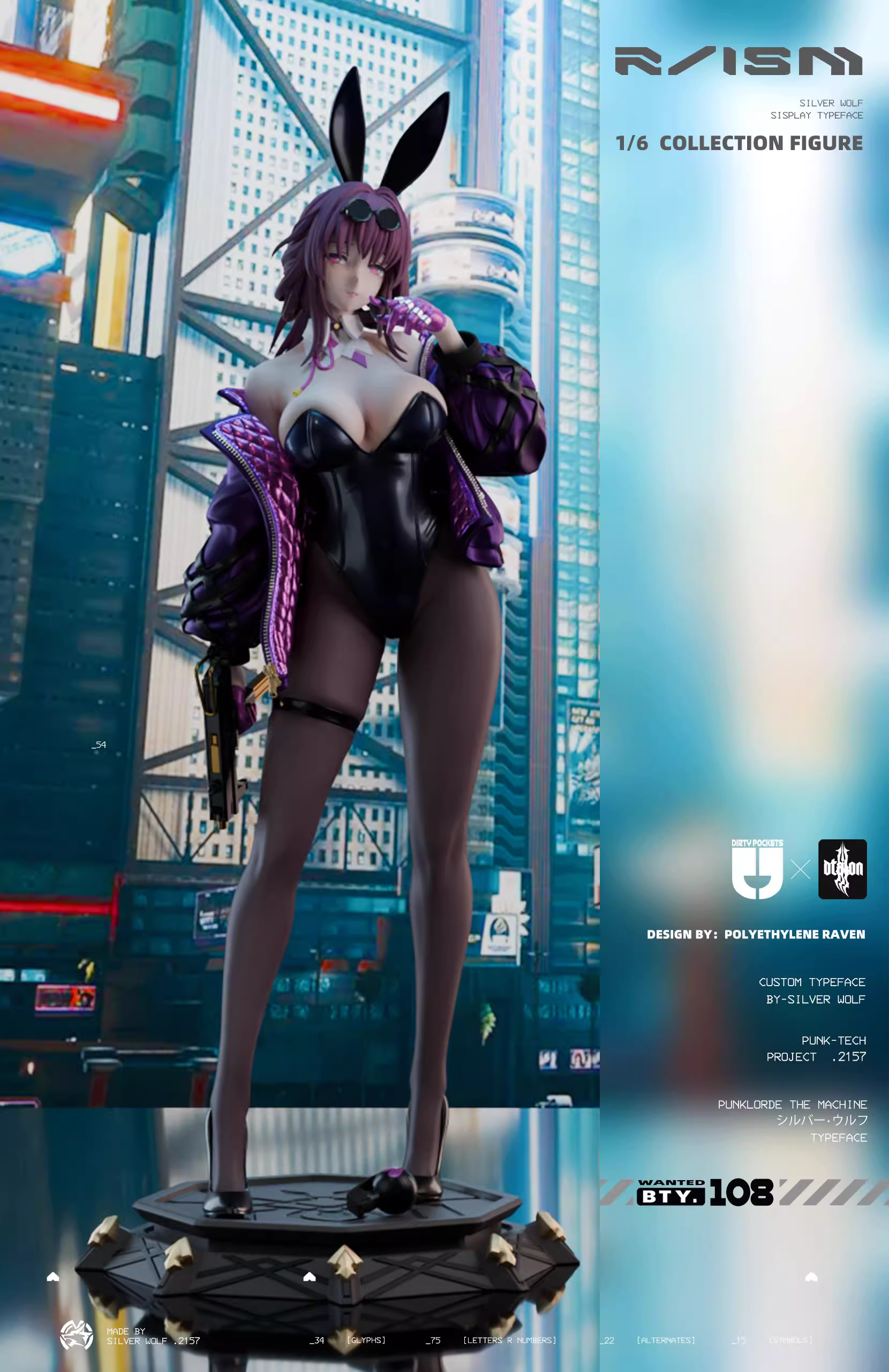 【Sold out】1/6 Scale Bunny Girl Kafka-Honkai: Star Rail-Dtalon & Dirty pockets Studios