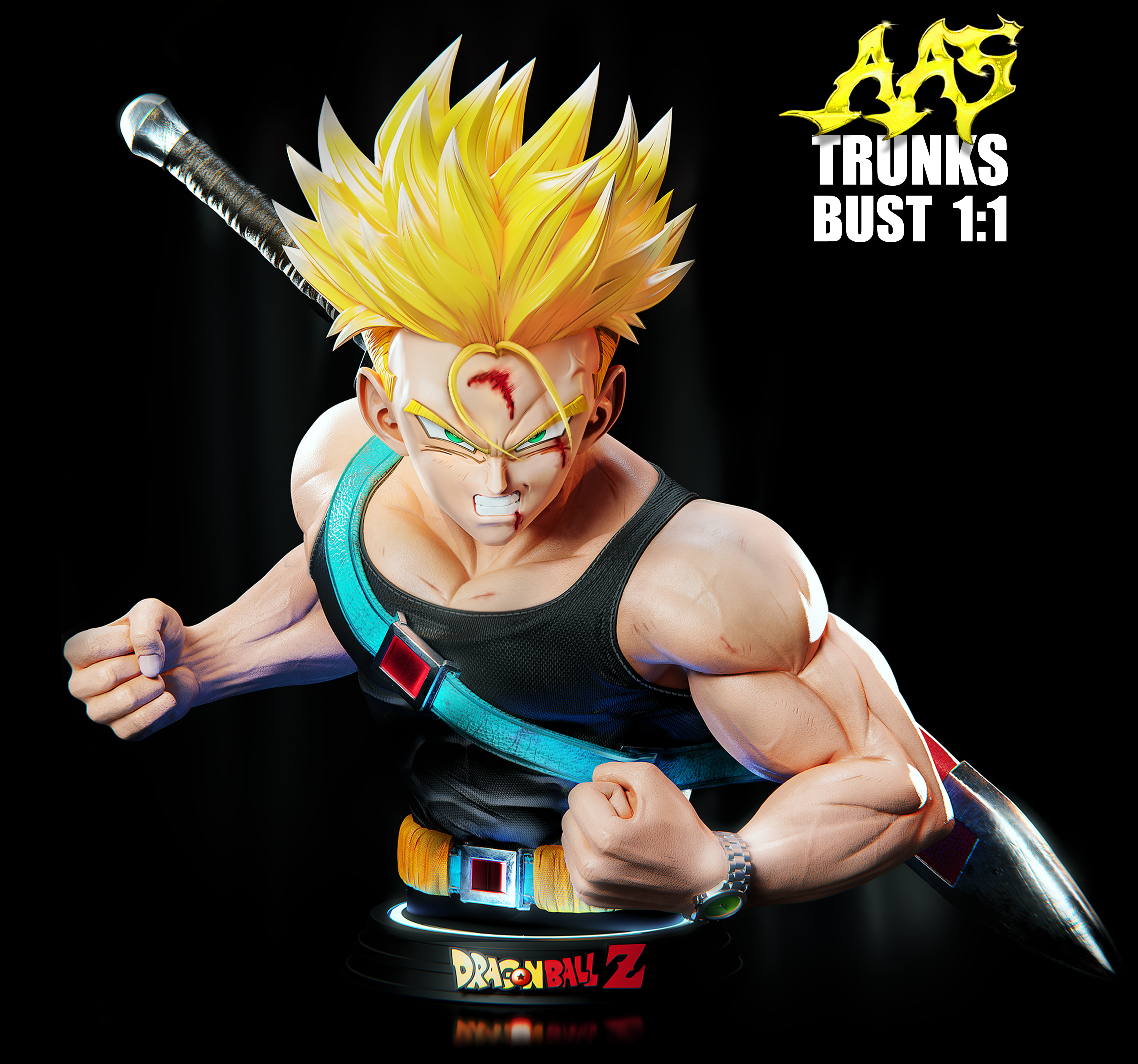 【Pre-sale】1/1 & 1/2 Scale Bust of Trunks-Armyant-studio