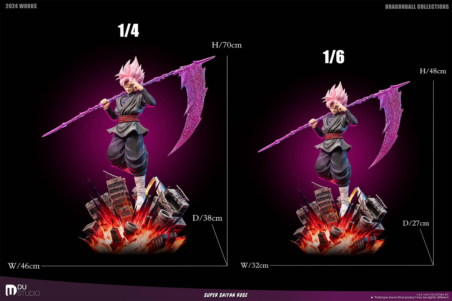 【Pre-sale】1/6 & 1/4 Scale Super Saiyan Rosé with LED-Du-Studio