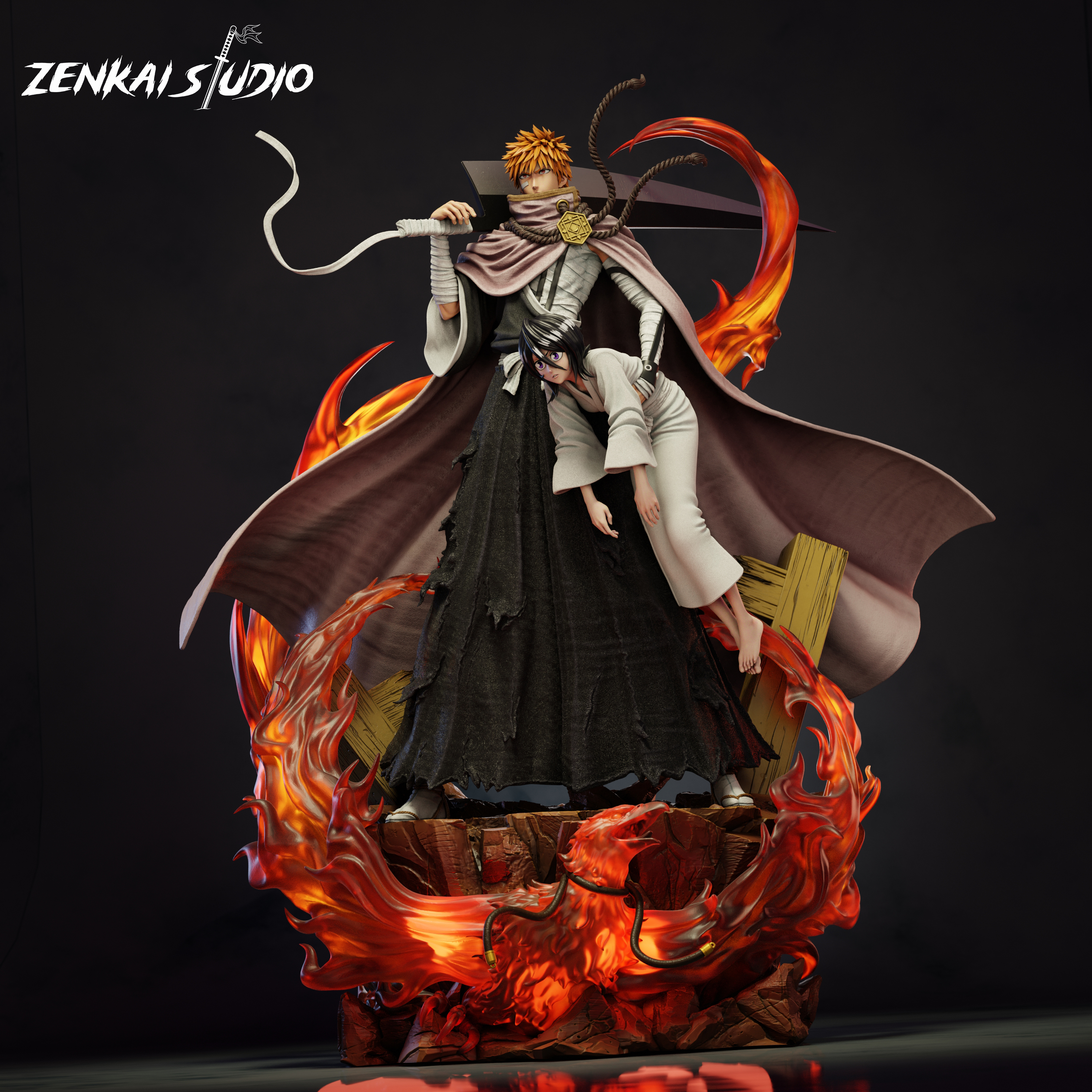 【Sold out】1/6 Scale Ichigo & Rukia-Zenkai Studio
