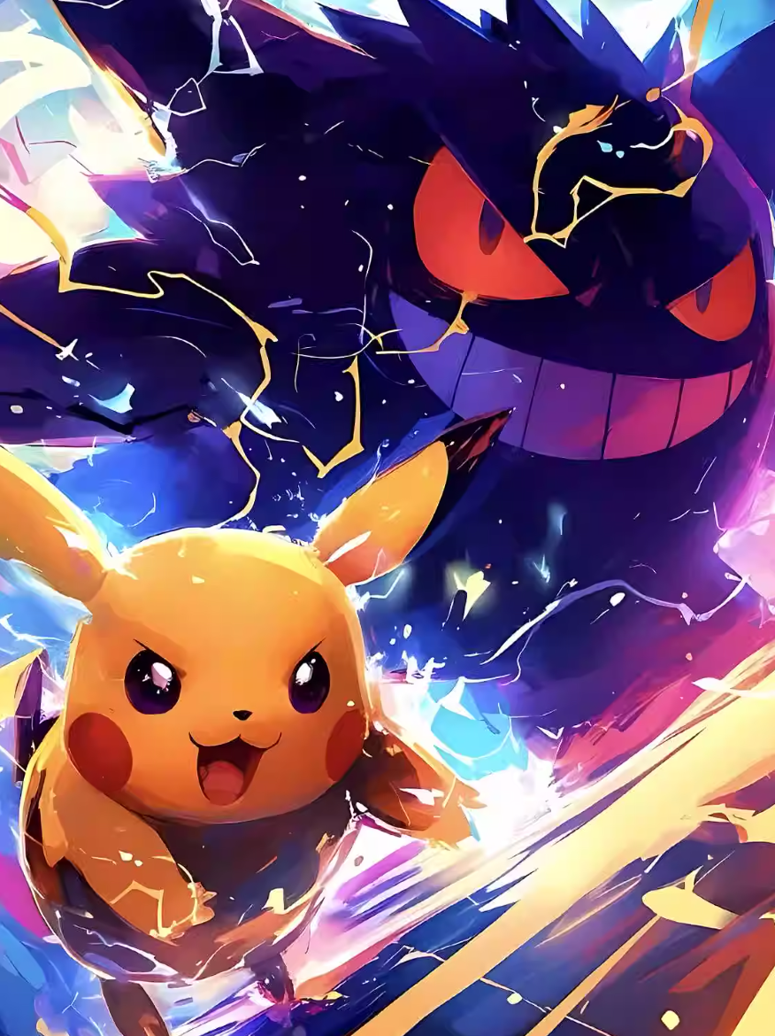 【Pre-sale】Decorative Painting of Pikachu & Gengar-Pokemon-XingKong Studio