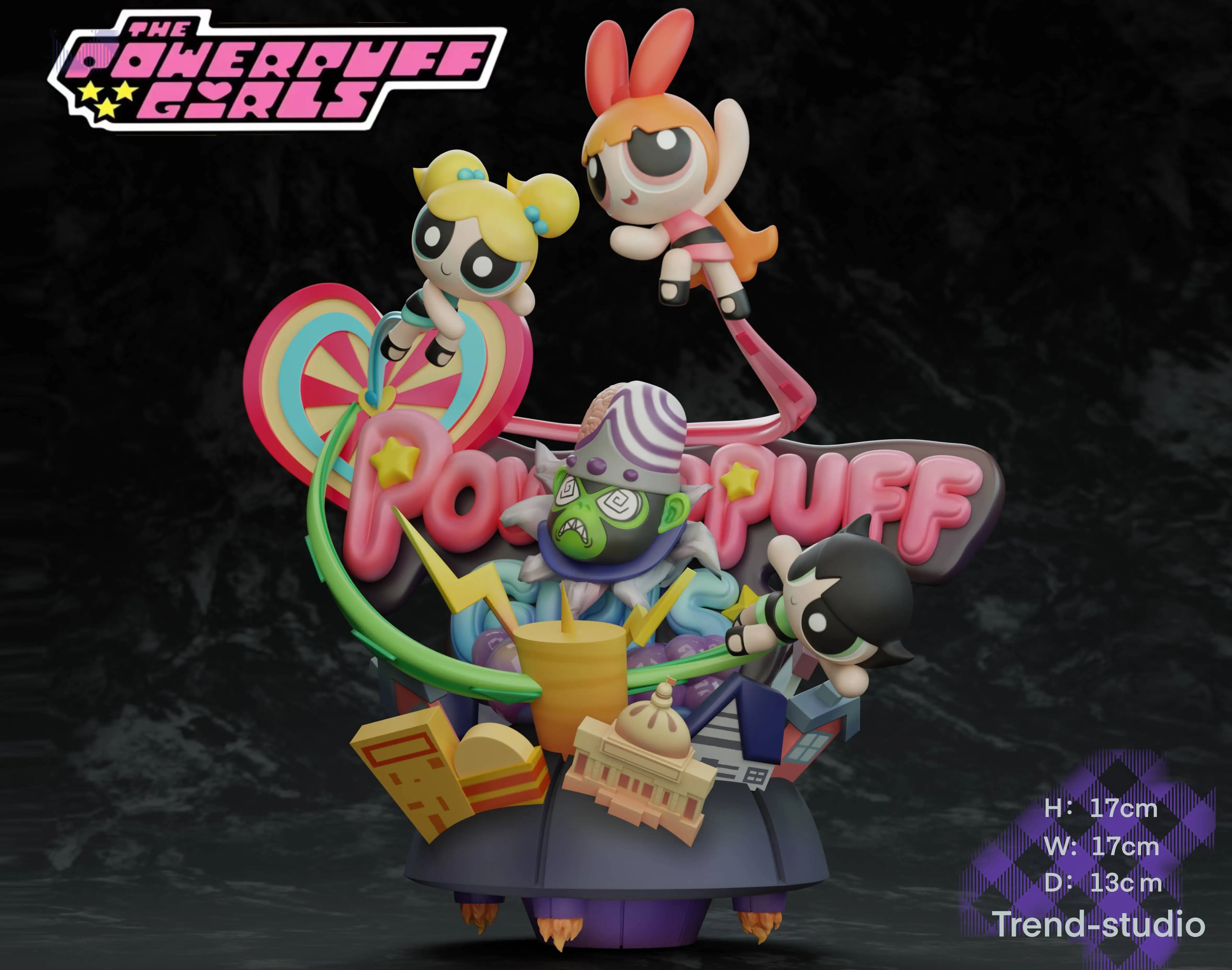 【Pre-sale】The Powerpuff Girls VS Mojo Jojo-The Powerpuff Girls-Trend Studio