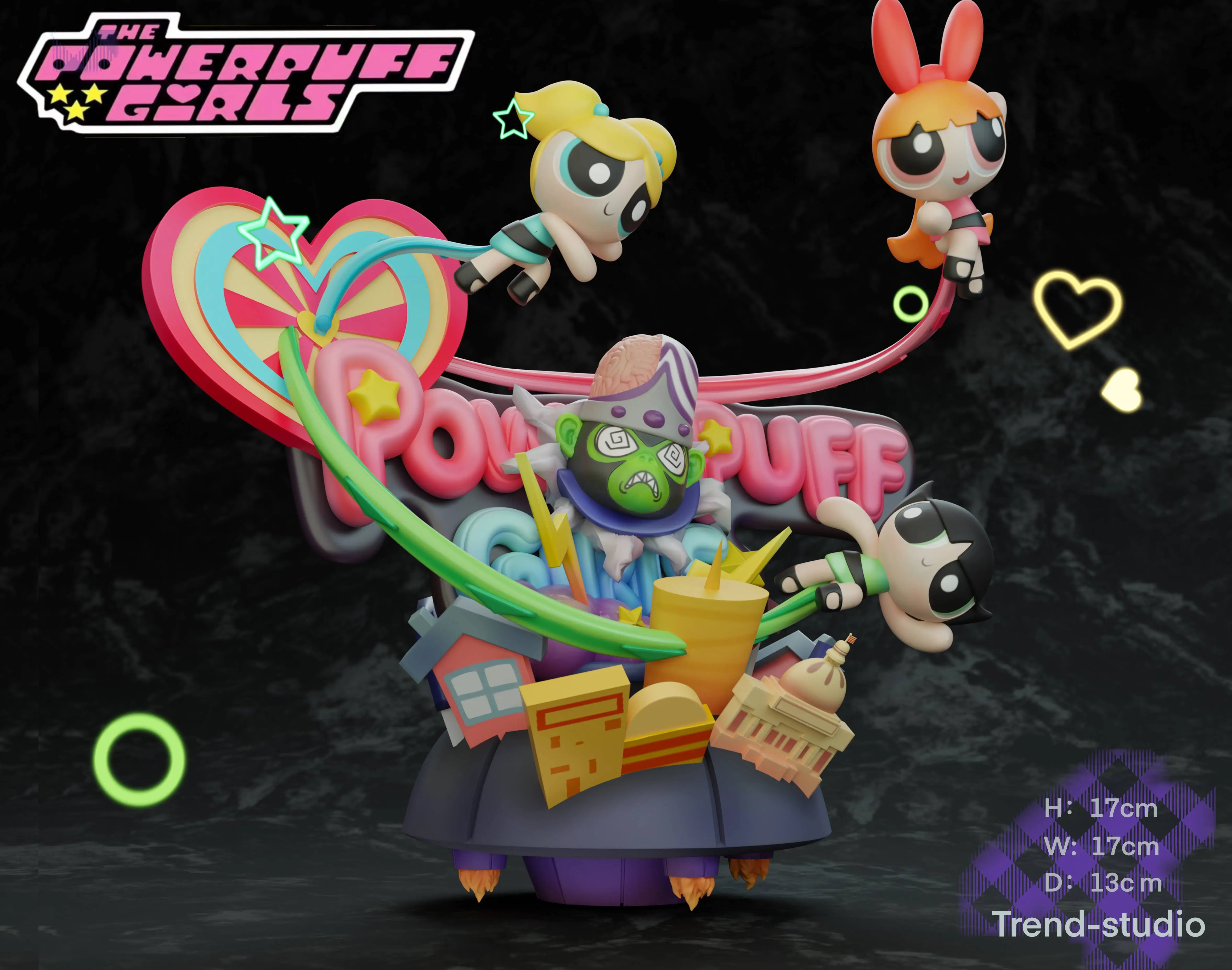 【Pre-sale】The Powerpuff Girls VS Mojo Jojo-The Powerpuff Girls-Trend Studio