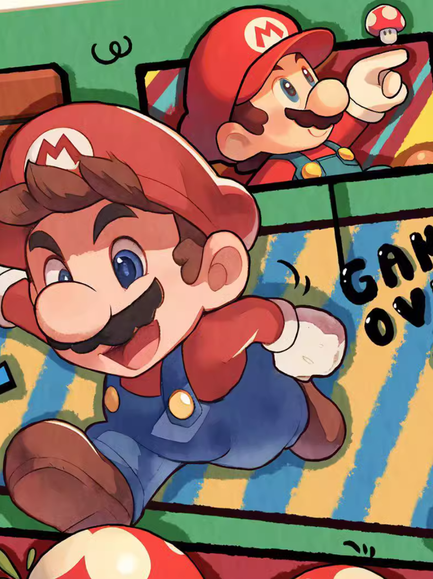 【Pre-sale】Decorative Painting of Mario-Super Mario Bros.–Xingkong Studio
