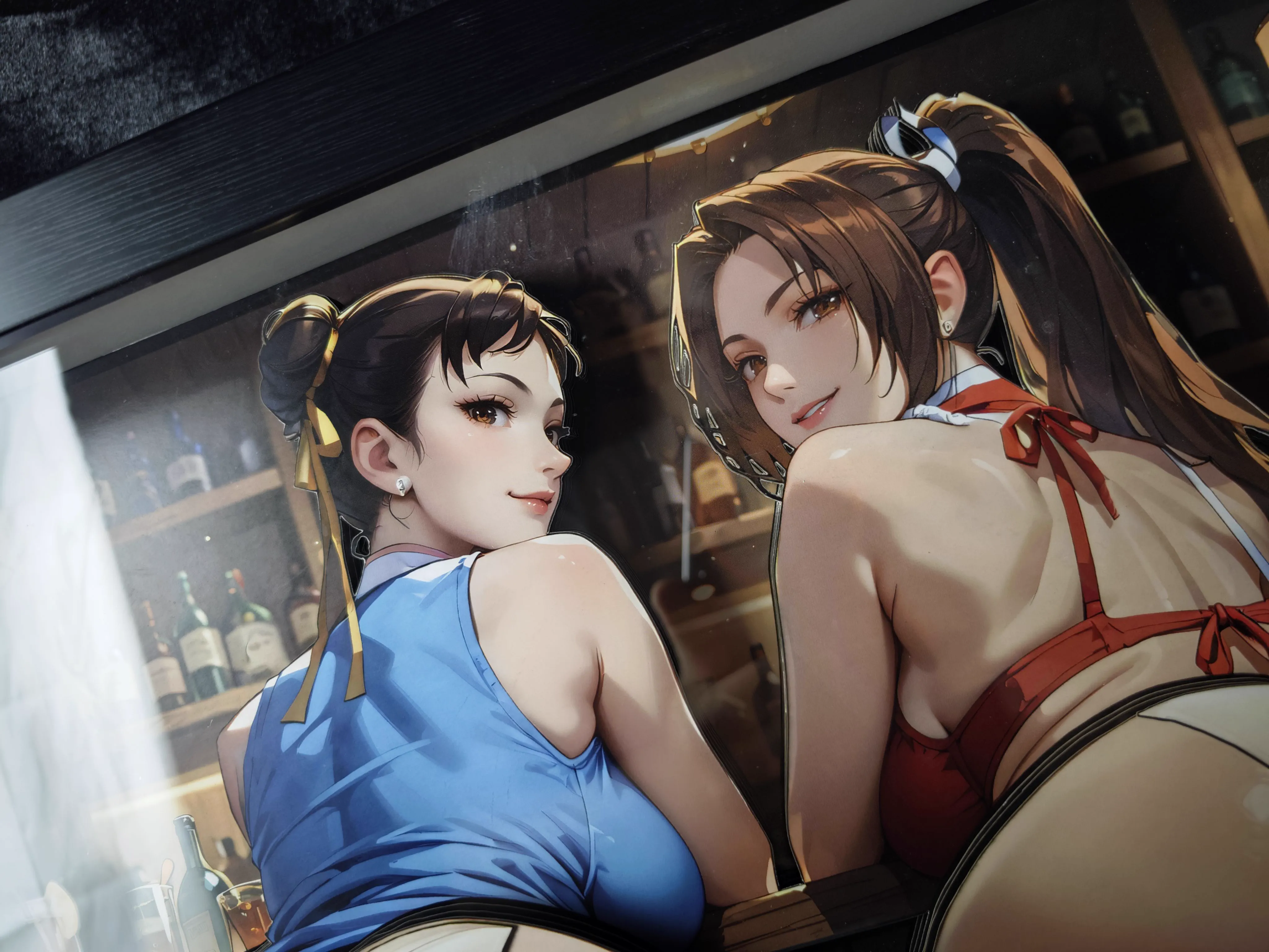 【In stock】DSMP-013 Decorative Painting of Chun-Li & Mai Shiranui-Street Fighter The King of Fighters XIV-Dorobou Neko Studio
