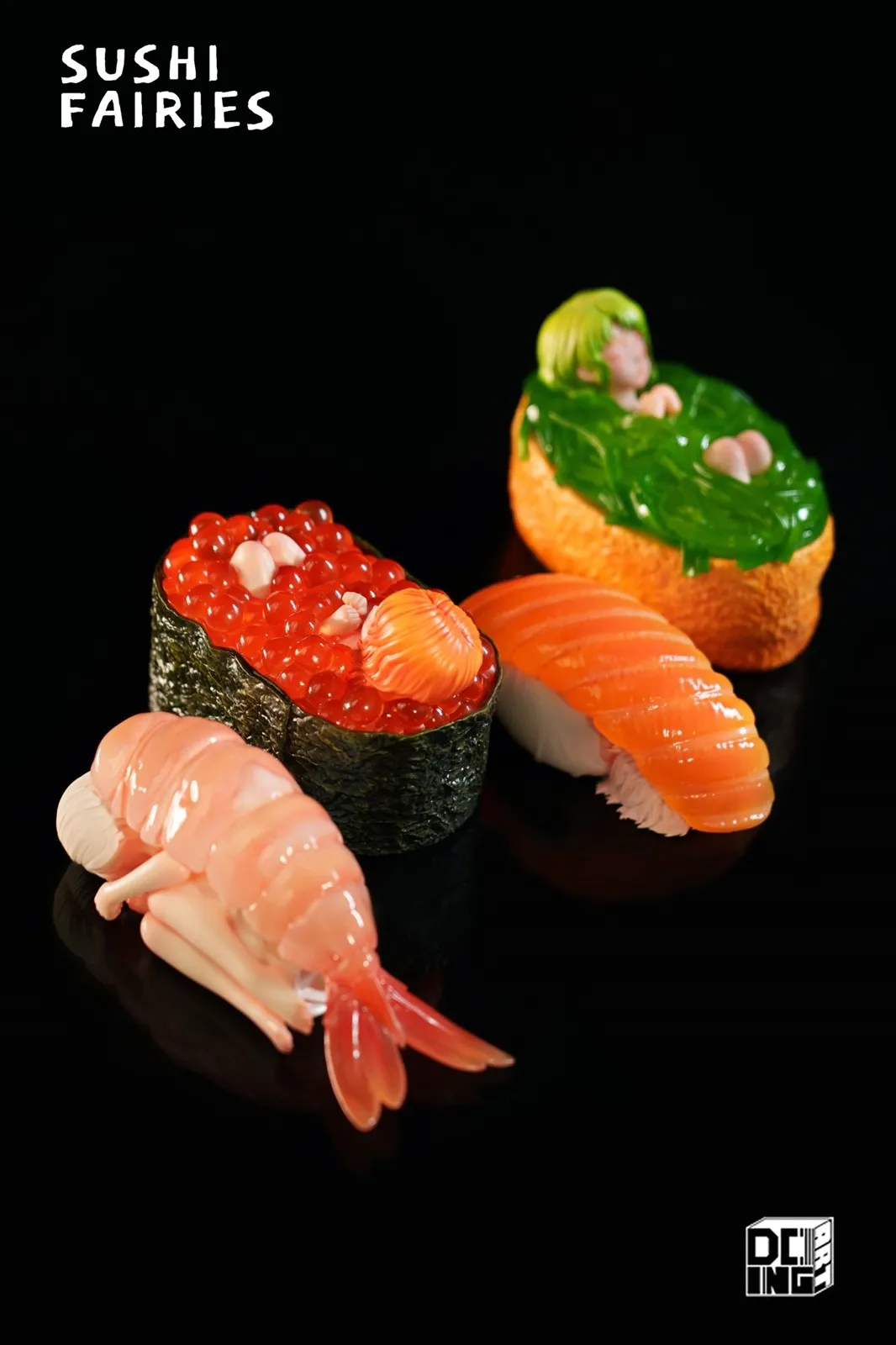 【Sold out】Sleeping Beauty-Sushi Fairies Ikura & Gunkan & Salmon & Sweet Shrimp-Original Design-WeArtDoing