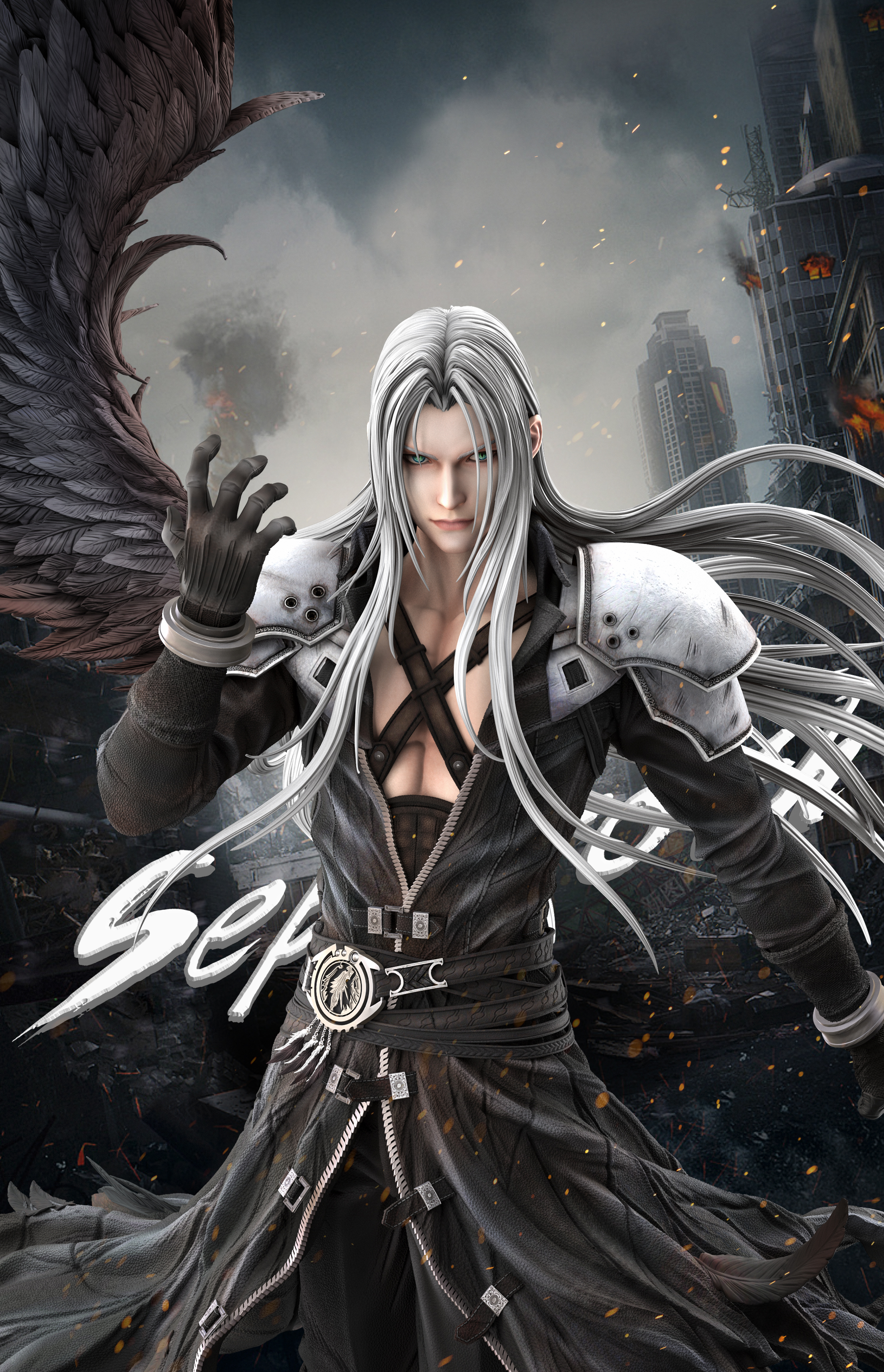 【Pre-sale】1/6 & 1/4 Scale Sephiroth-(FF7) Final Fantasy-hf Studio