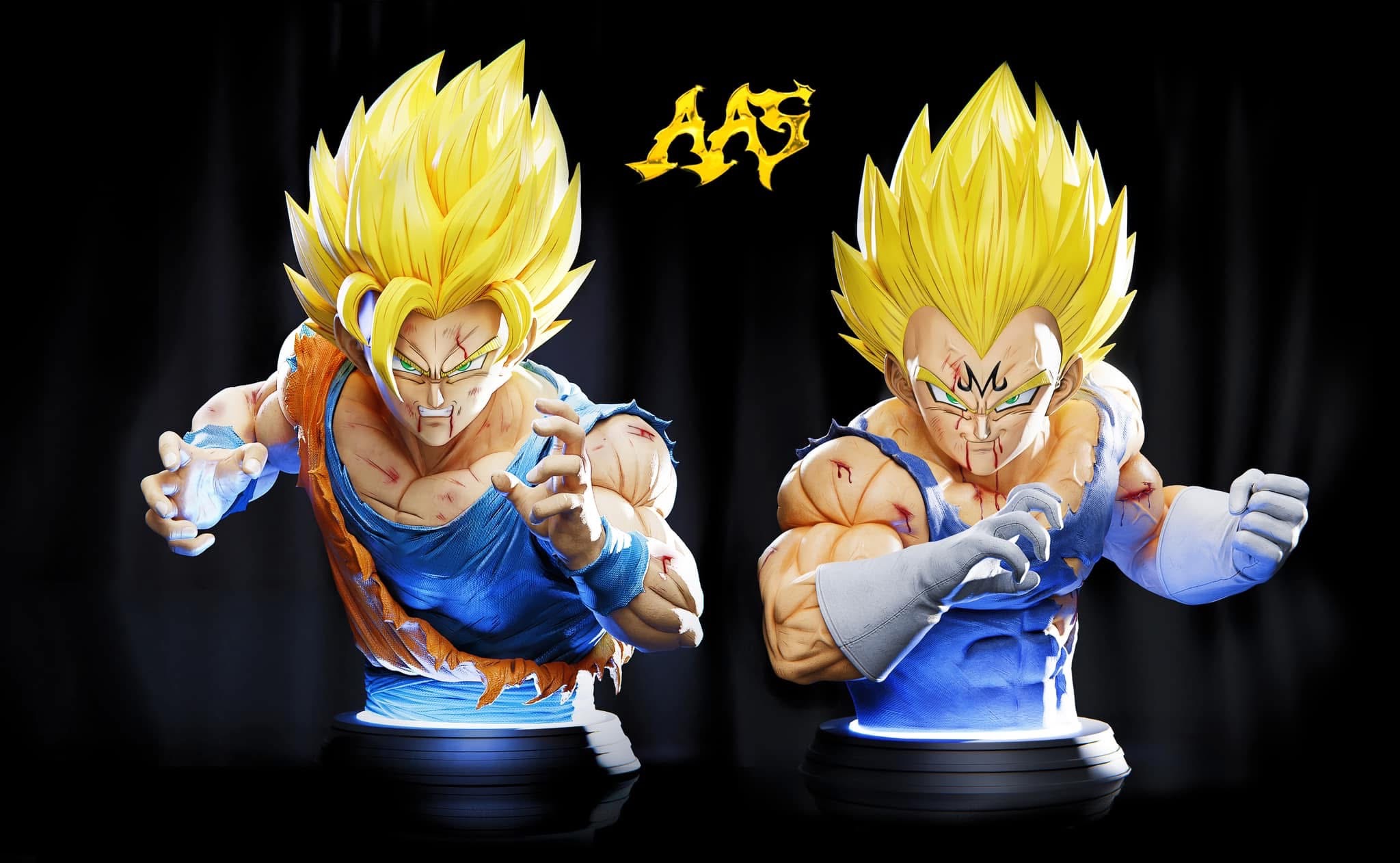 【Pre-sale】Bust of Vegeta & Son Goku-AA Studio