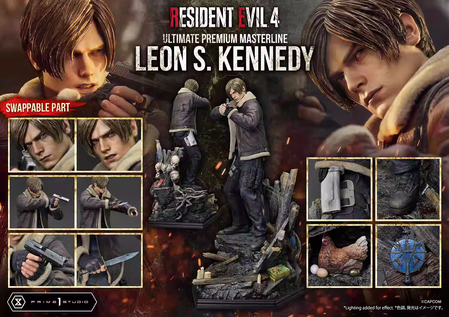 【Pre-sale】1/4 Scale Leon·Scott VS Mania-Resident Evil-Prime 1 Studio