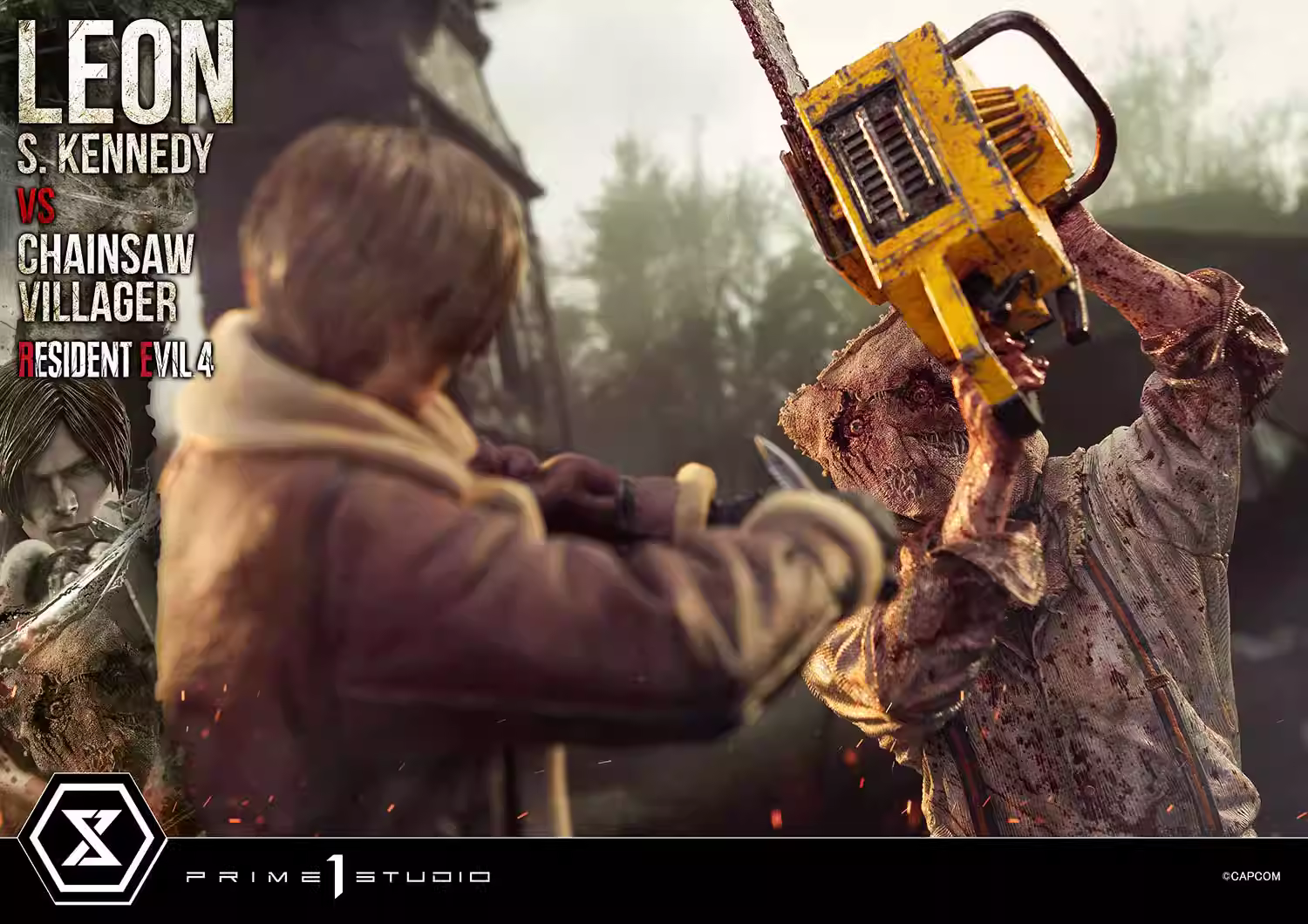 【Pre-sale】1/4 Scale Leon·Scott VS Mania-Resident Evil-Prime 1 Studio