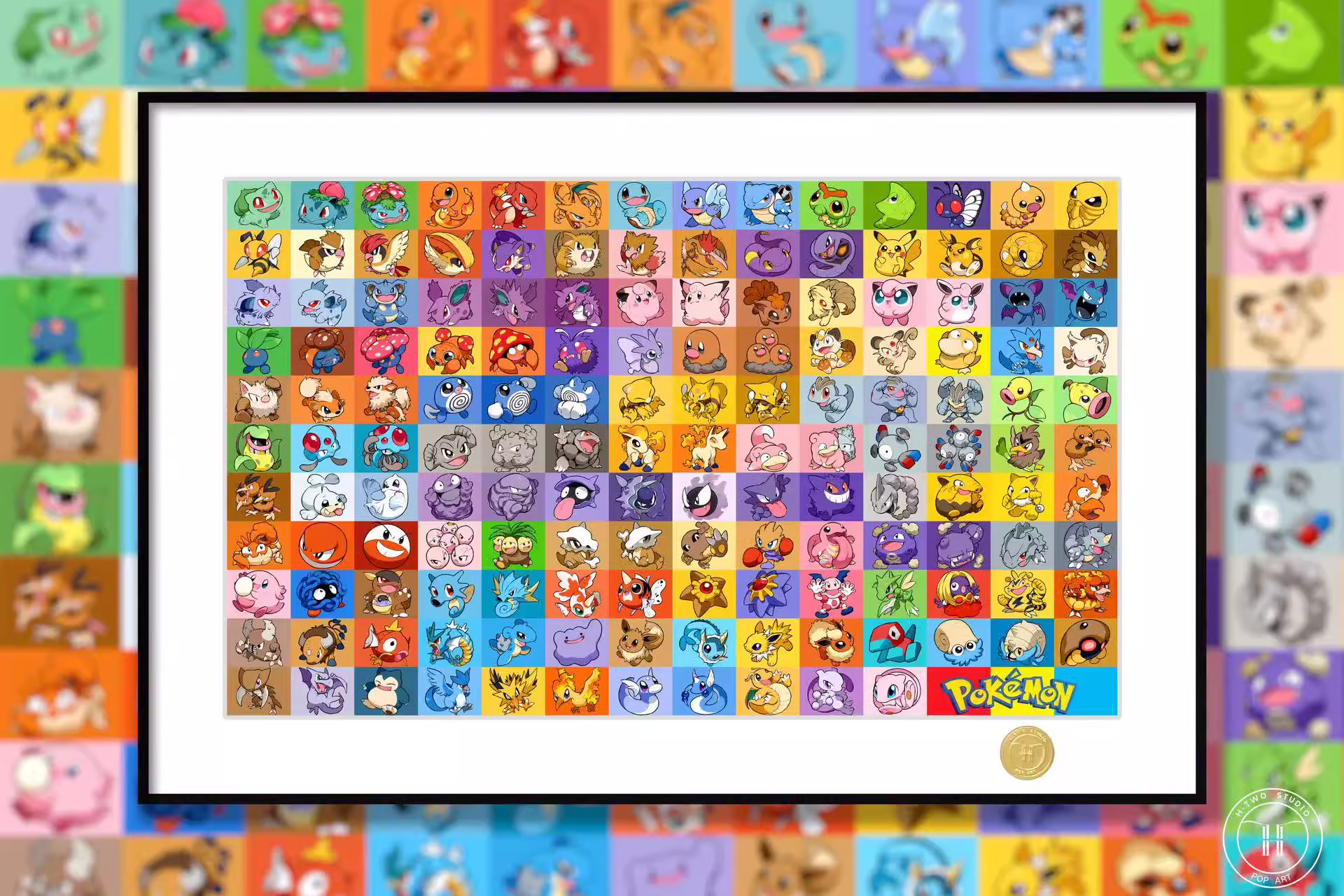 【Pre-sale】Decorative Painting of Generation 1-Pokemon-H2 Studio