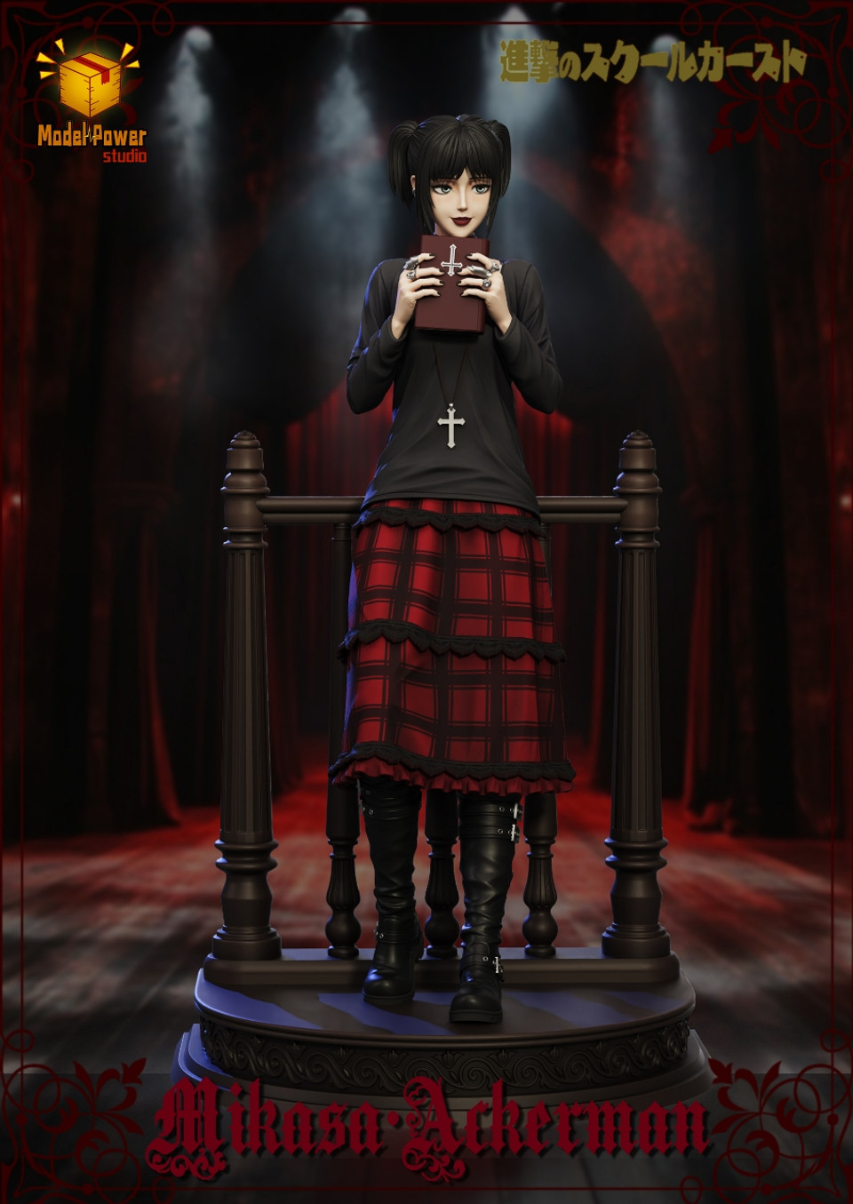 【Last one】Gothic costume Mikasa Ackerman-Attack on Titan-Model Power Studio