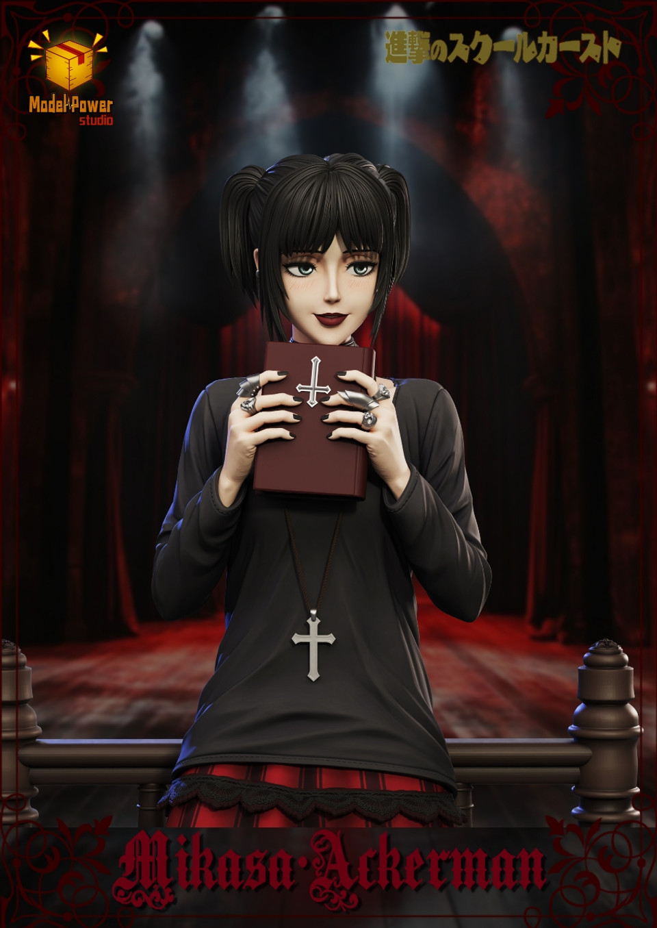 【Last one】Gothic costume Mikasa Ackerman-Attack on Titan-Model Power Studio