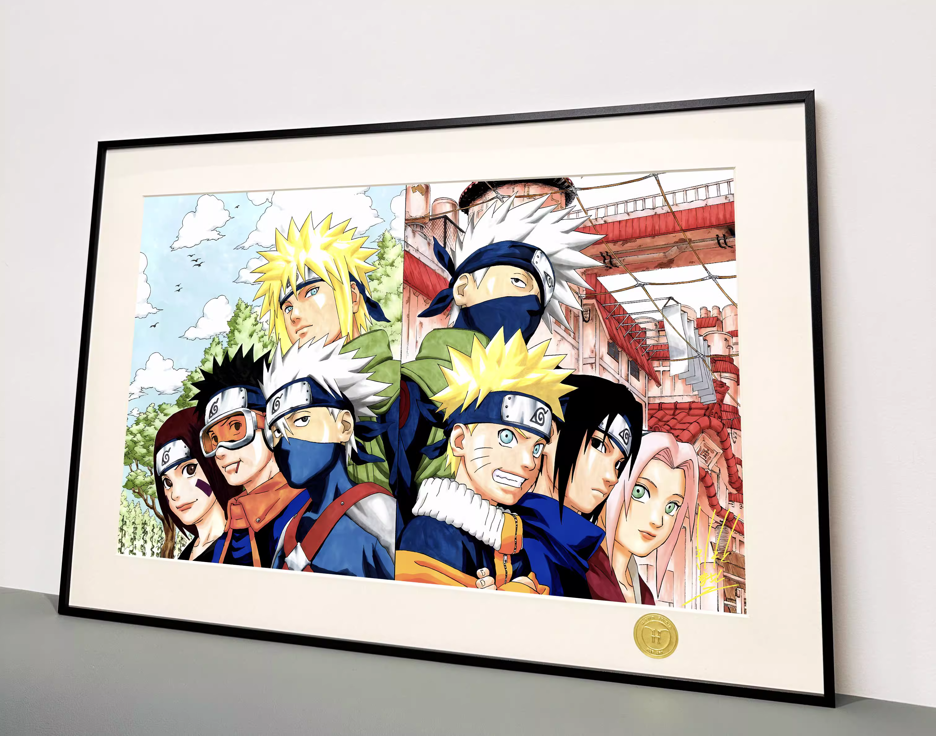 【Pre-sale】Decorative Painting of Naruto, Sasuke, Kakashi & Namikaze Minato-H2 Studio