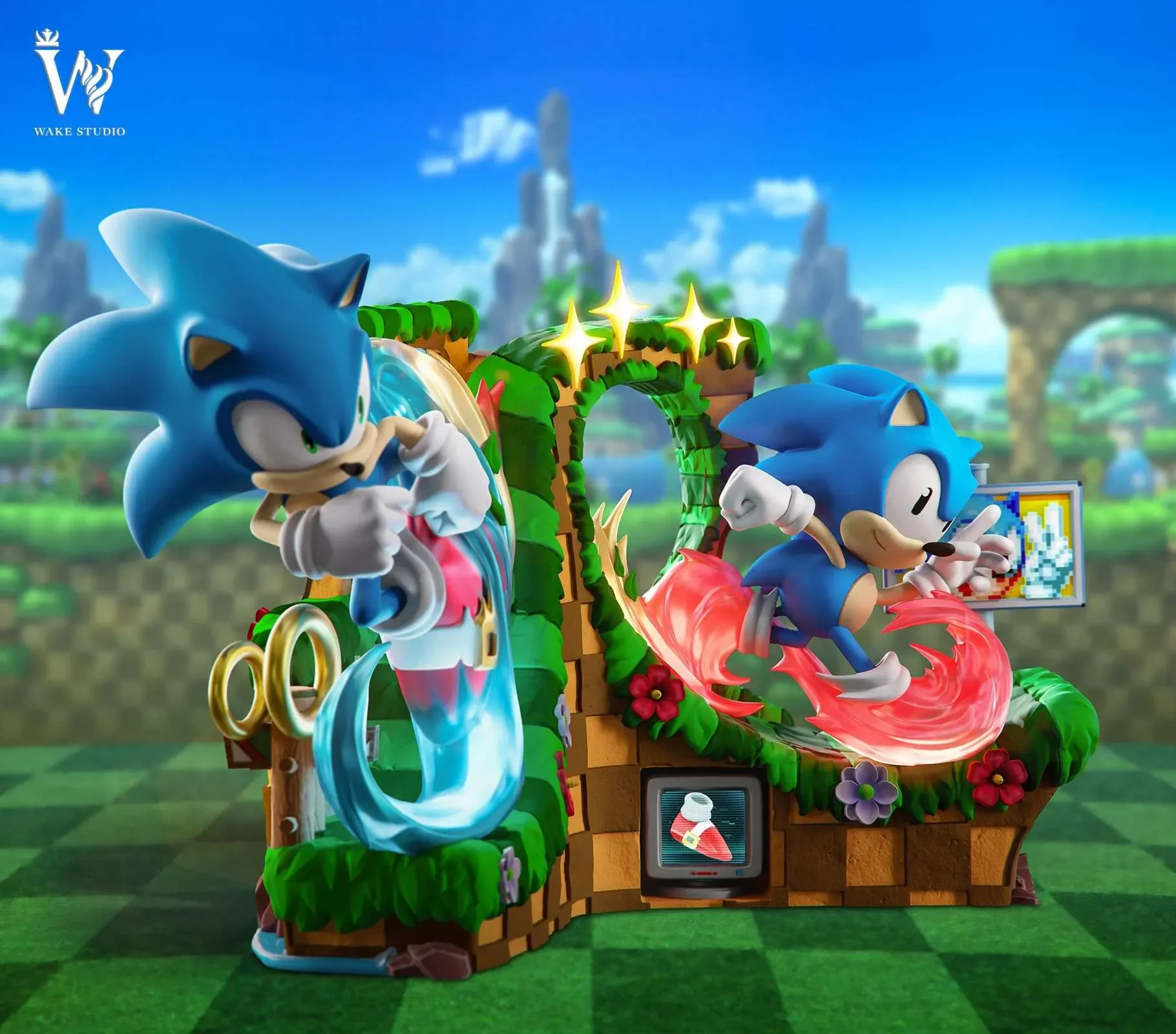 【Last one】Sonic the Hedgehog with LED-Sonic Generations-Wake Studio