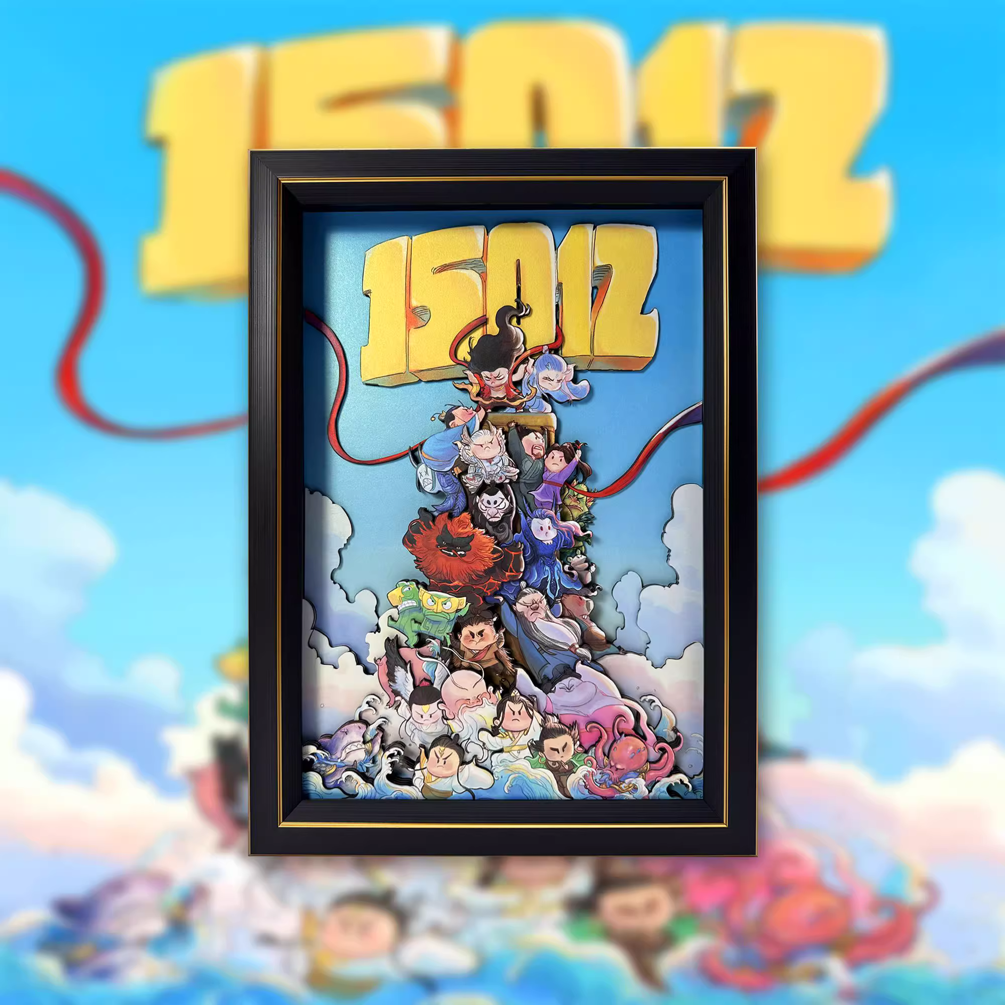 【In stock】Decorative Painting of Commemorative Poster-Nezha: Demon Child Conquers the Sea-Aotu Panda