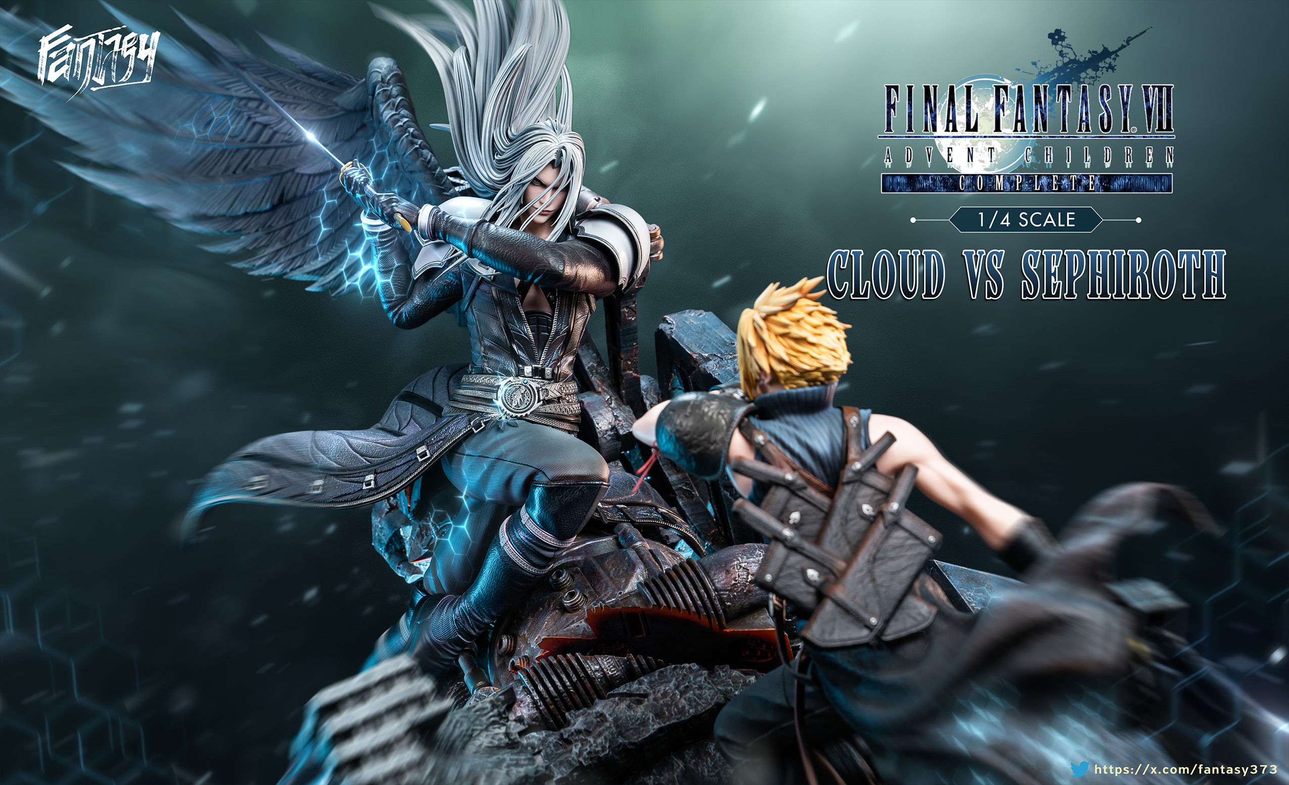 【Pre-sale】1/4 Scale Sephiroth vs Cloud-(FF7) Final Fantasy-Fantasy Studio