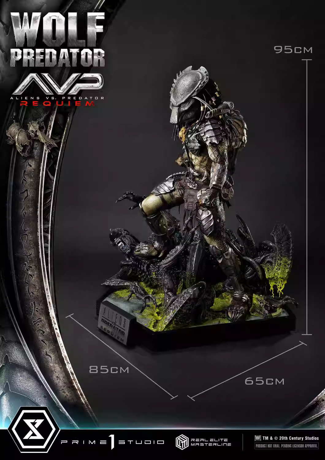 【Pre-sale】1/3 Scale Wolf Predator-Aliens vs Predator-Requiem-Prime 1 Studio