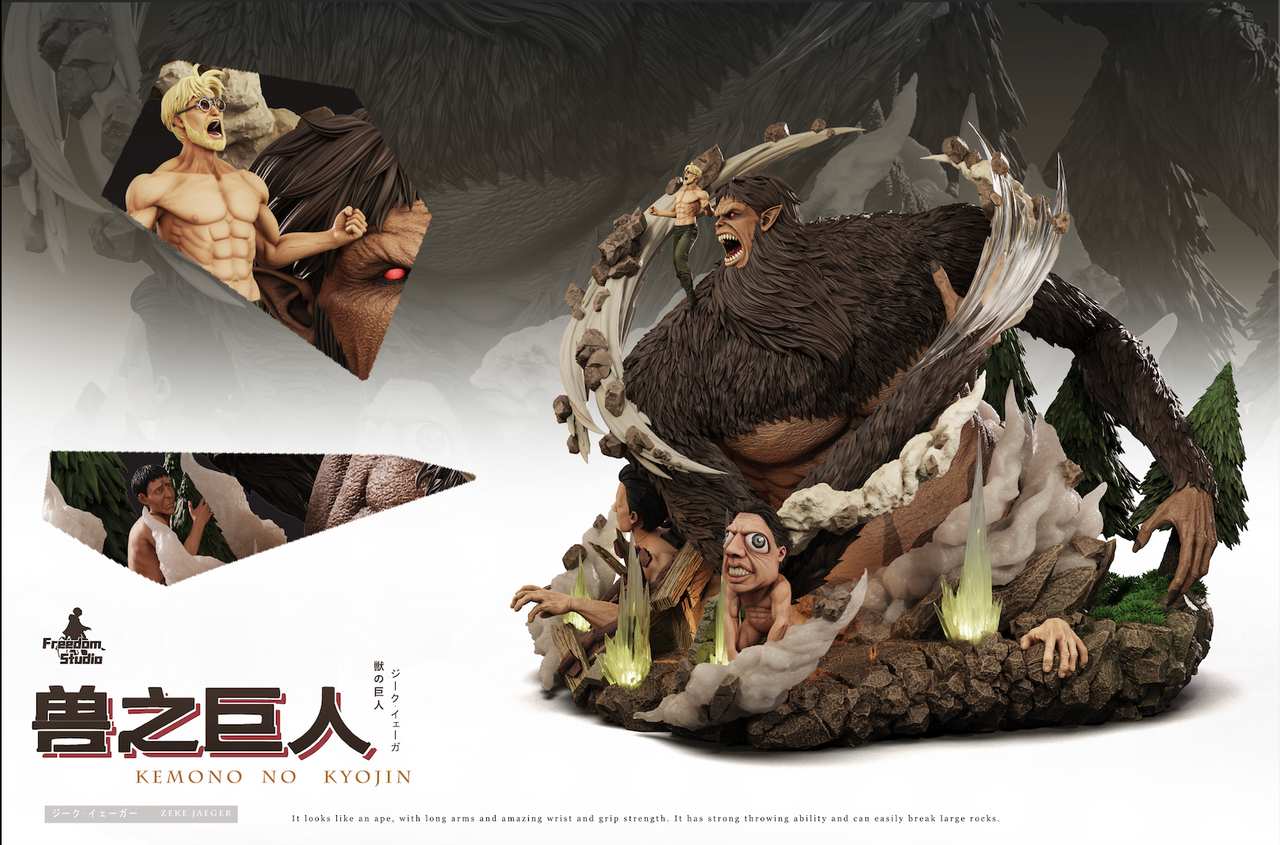 【Pre-sale】Zeke Jaeger and Beast Titan-Attack on Titan-Freedom Studio