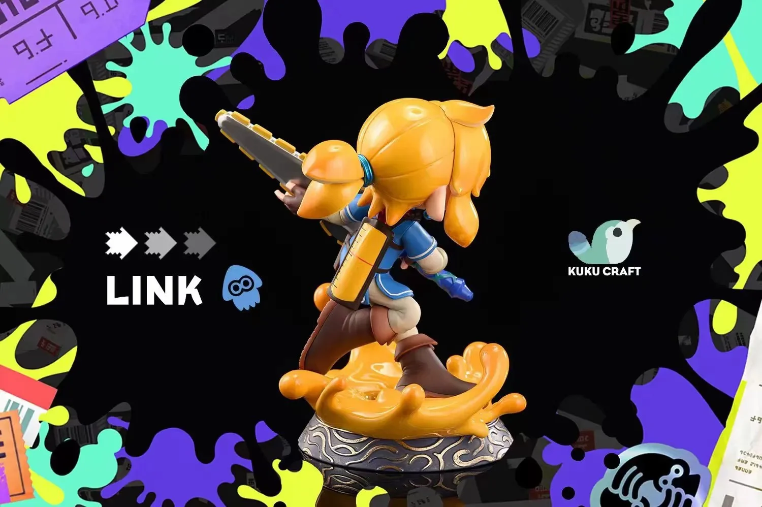 【Sold out】Squid Princess Zelda and Squid Link-The Legend of Zelda Splatoon-KukuCraft Studio