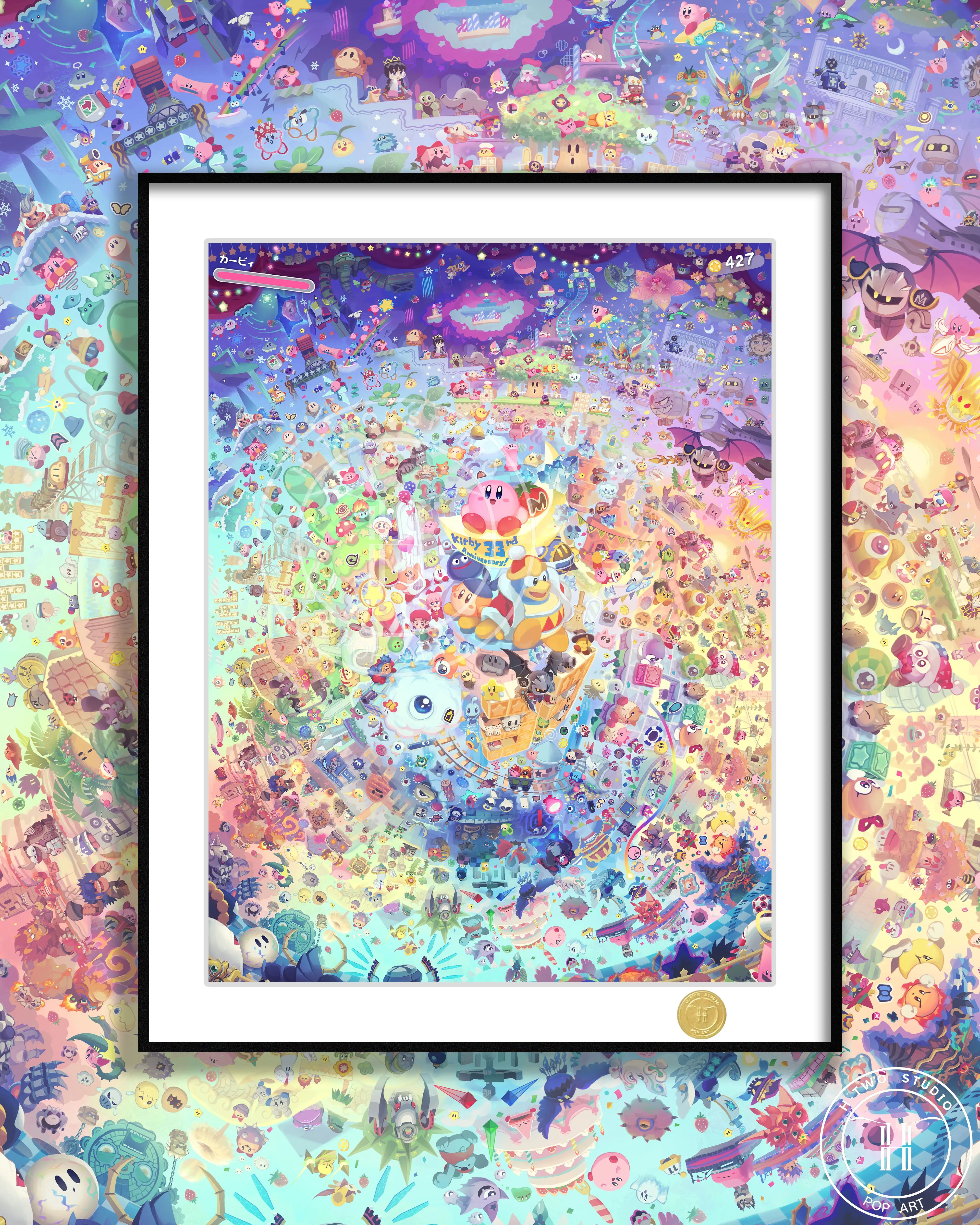 【Pre-sale】Decorative Painting of Kirby-Pokemon-H2 Studio