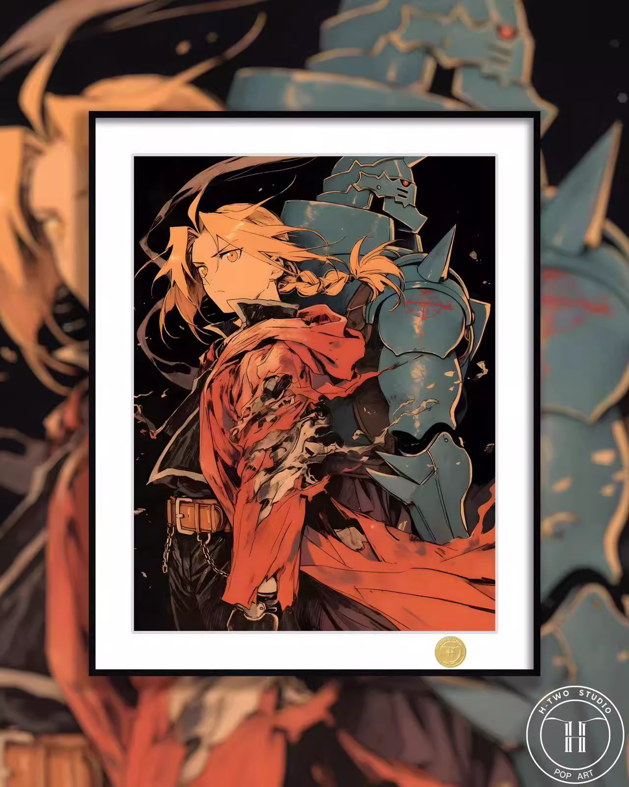 【Pre-sale】Decorative Painting of Alphonse Elric and Edward Elric-Fullmetal Alchemist-H2 Studio