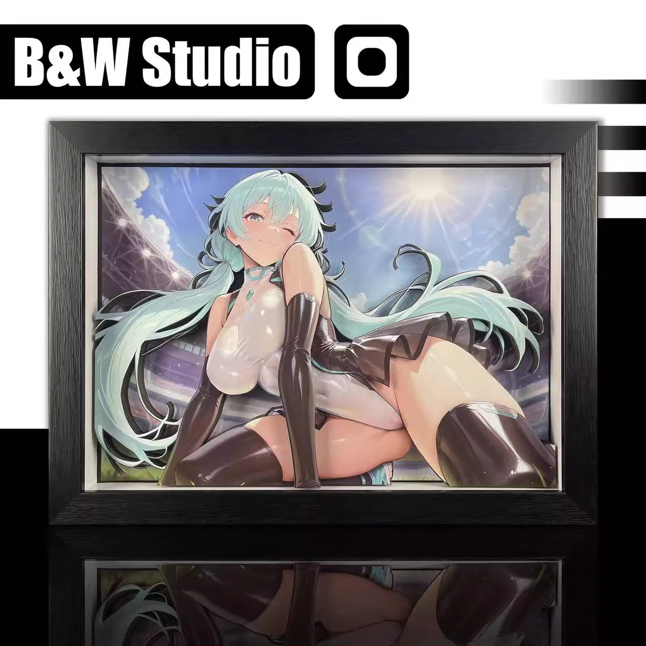 【Pre-sale】KKRD-015 Decorative Painting of Racing Hatsune Miku-Vocaloid-B&W Studio