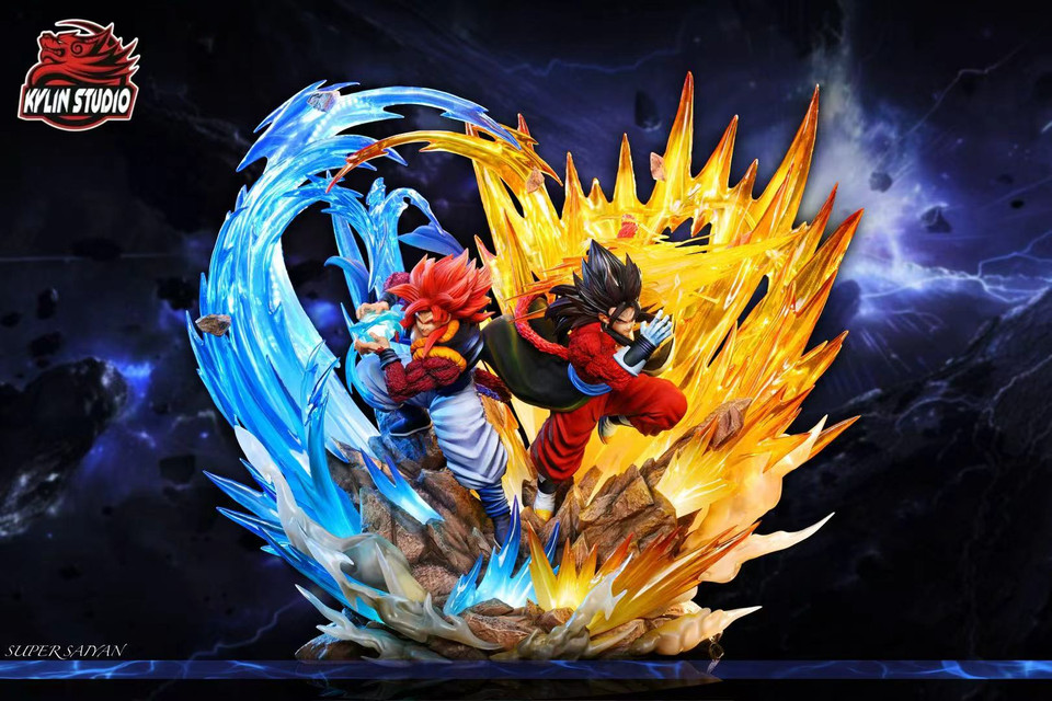 【Pre-sale】1/6 Scale SS4 Gogeta and Vegito with LED-Kylin Studio