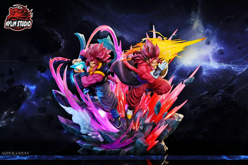 【Pre-sale】1/6 Scale SS4 Gogeta and Vegito with LED-Kylin Studio