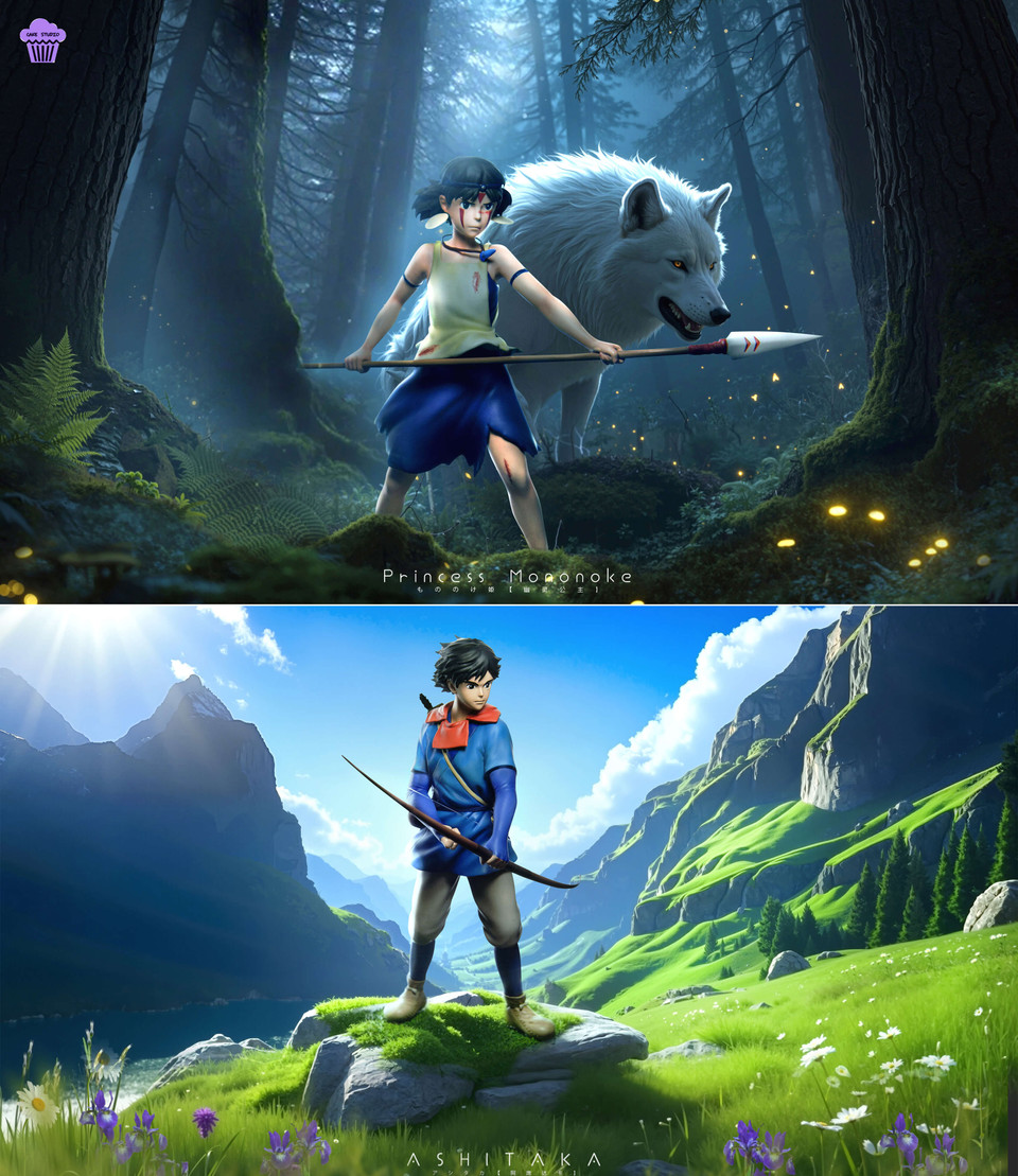 【Pre-sale】Princess Mononoke and Ashitaka-Princess Mononoke-Cake Studio