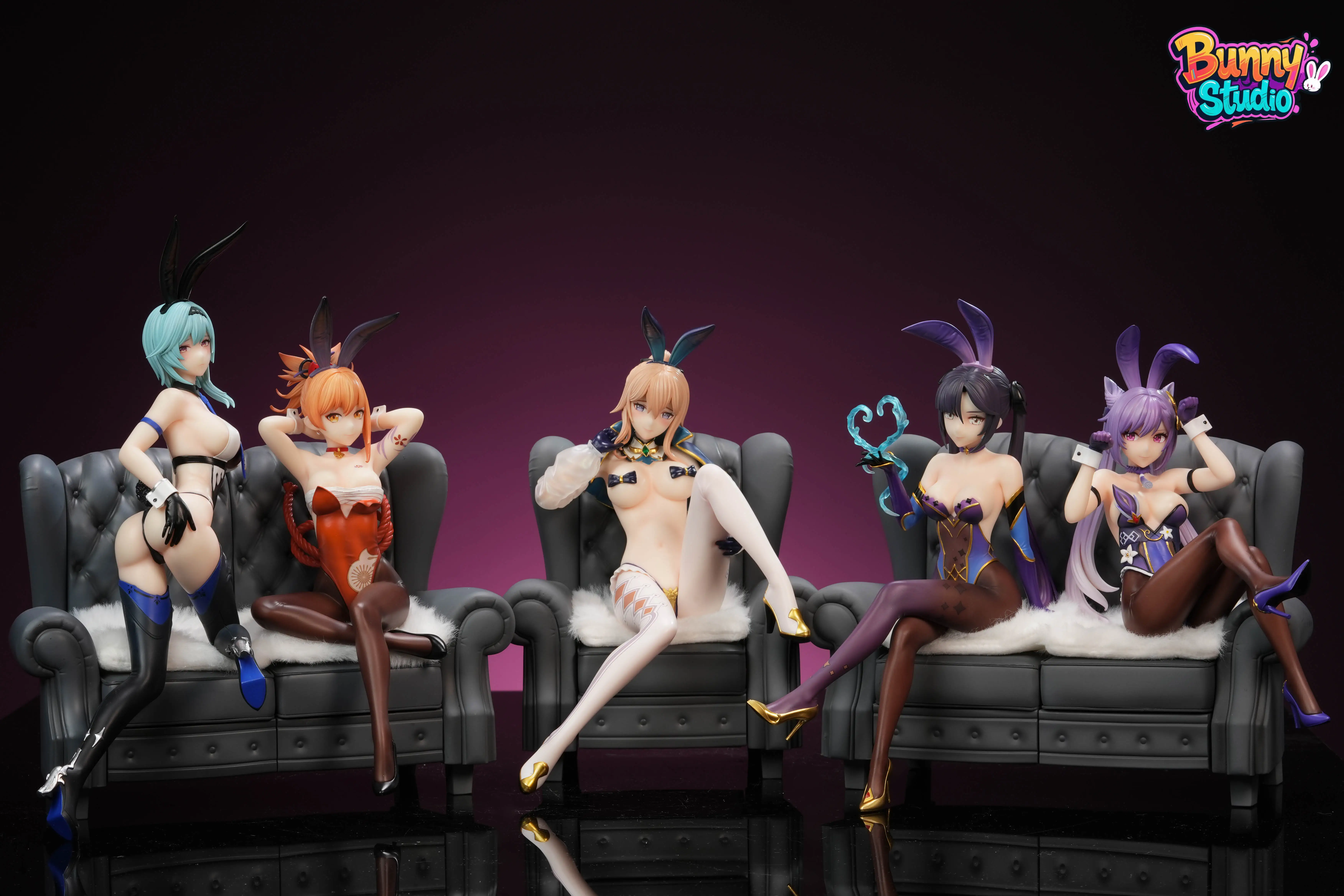 【Pre-sale】1/7 Scale Bunny Girls 003 KeQing, Mona, Eula, Yoimiya and Jean-Bunny Studio