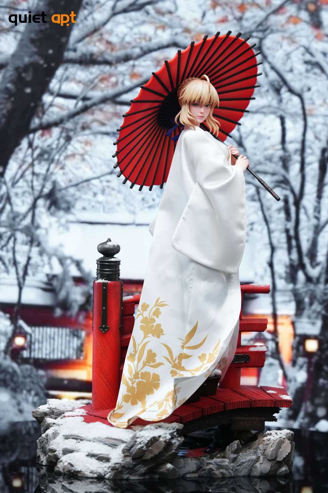 【Pre-sale】1/4 Scale White Eternal Japanese Style Saber Artoria Pendragon-Fate/Grand Order-QuietArt Studio