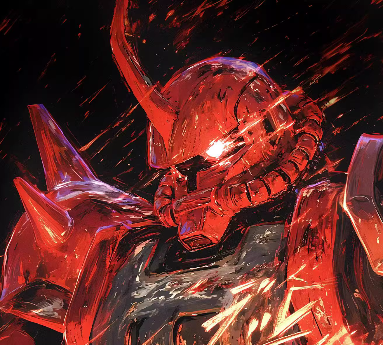 【Pre-sale】Decorative Painting of Red Prototype Zaku-H2 Studio