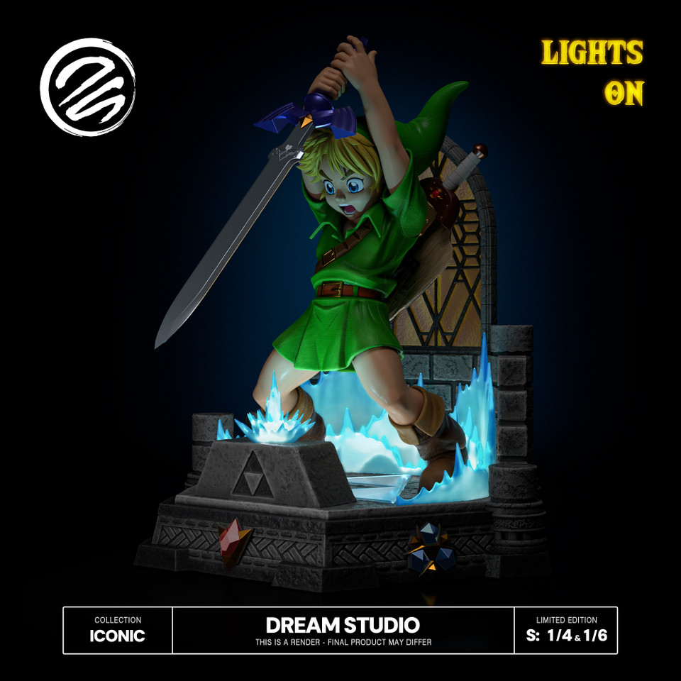 【Pre-sale】1/4 and 1/6 Scale Young Link Sword with LED-The Legend of Zelda-Dream Studio