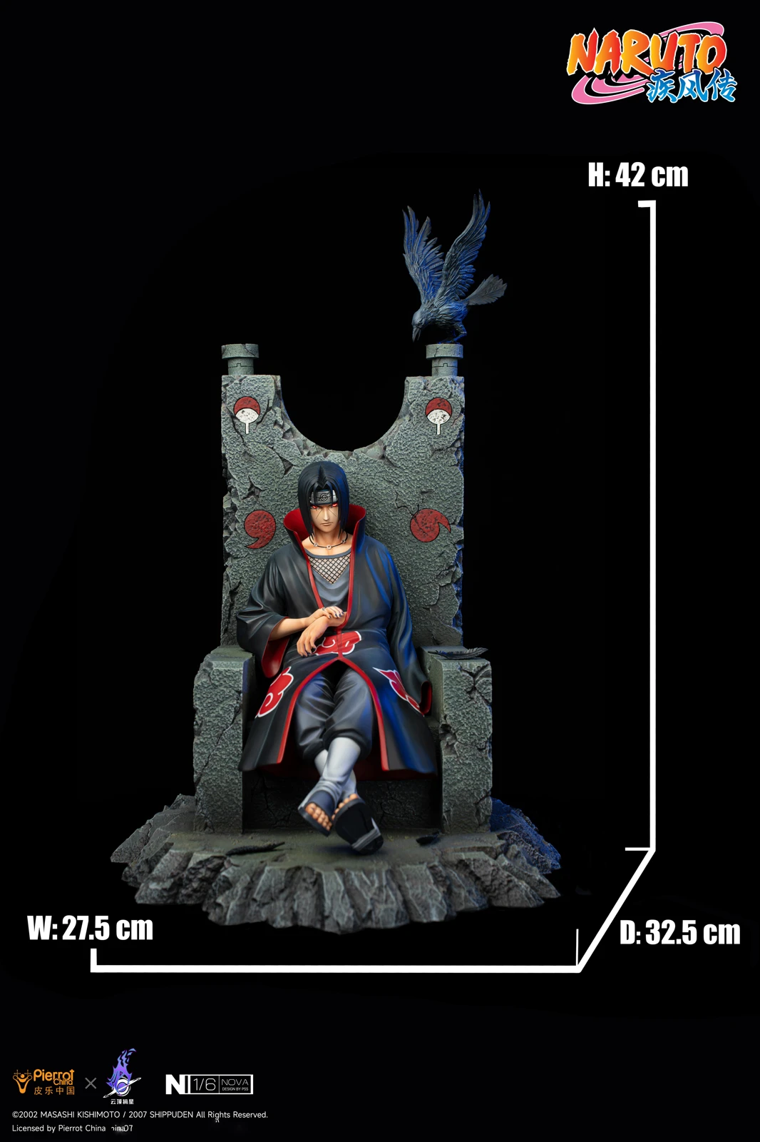 【Pre-sale】1/6 Scale Licensed Itachi Uchiha with LED-Pierrot China x PickStar Studios