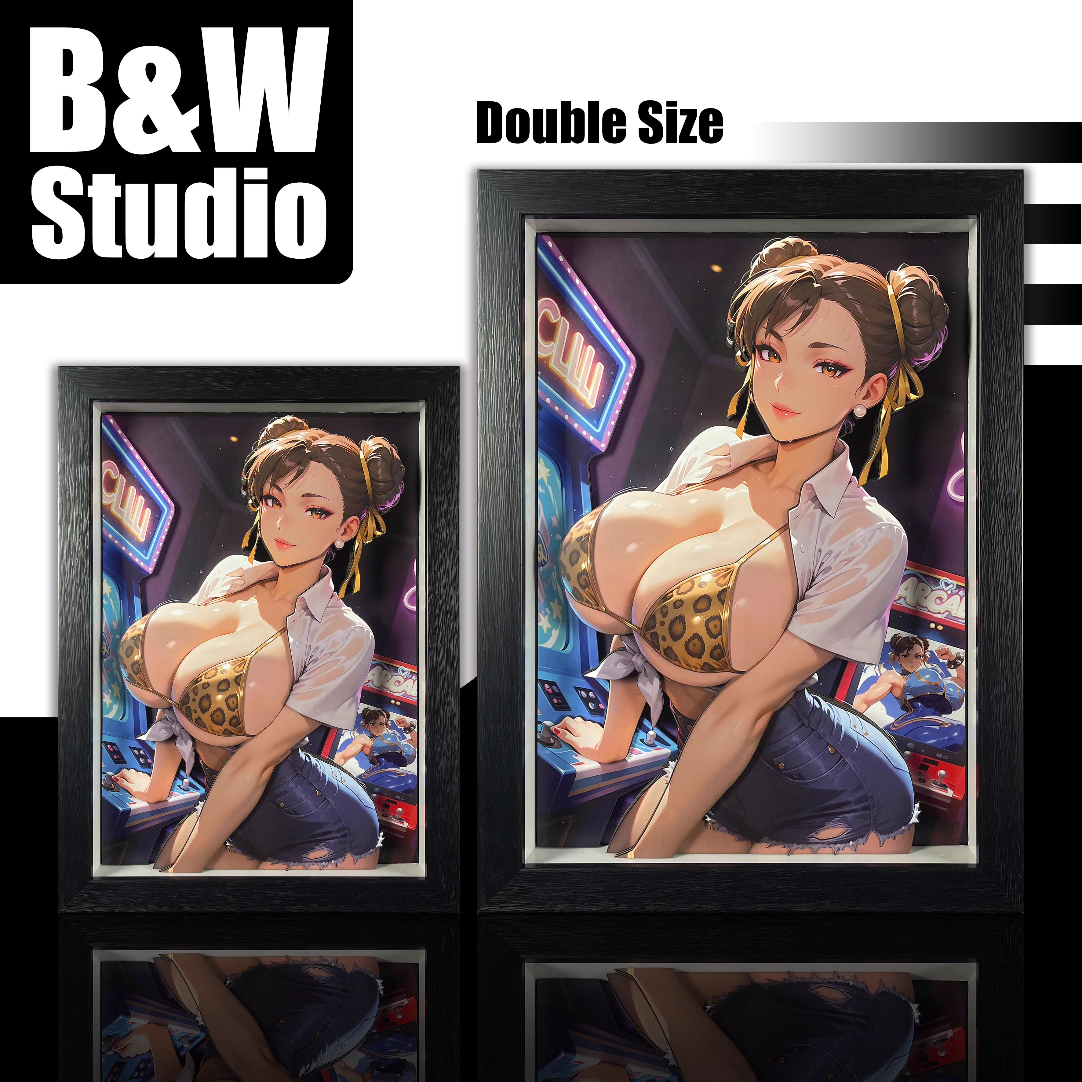 【Pre-sale】KKRD-021 Decorative Painting of ChunLi-Street Fighter-Black and White Studio