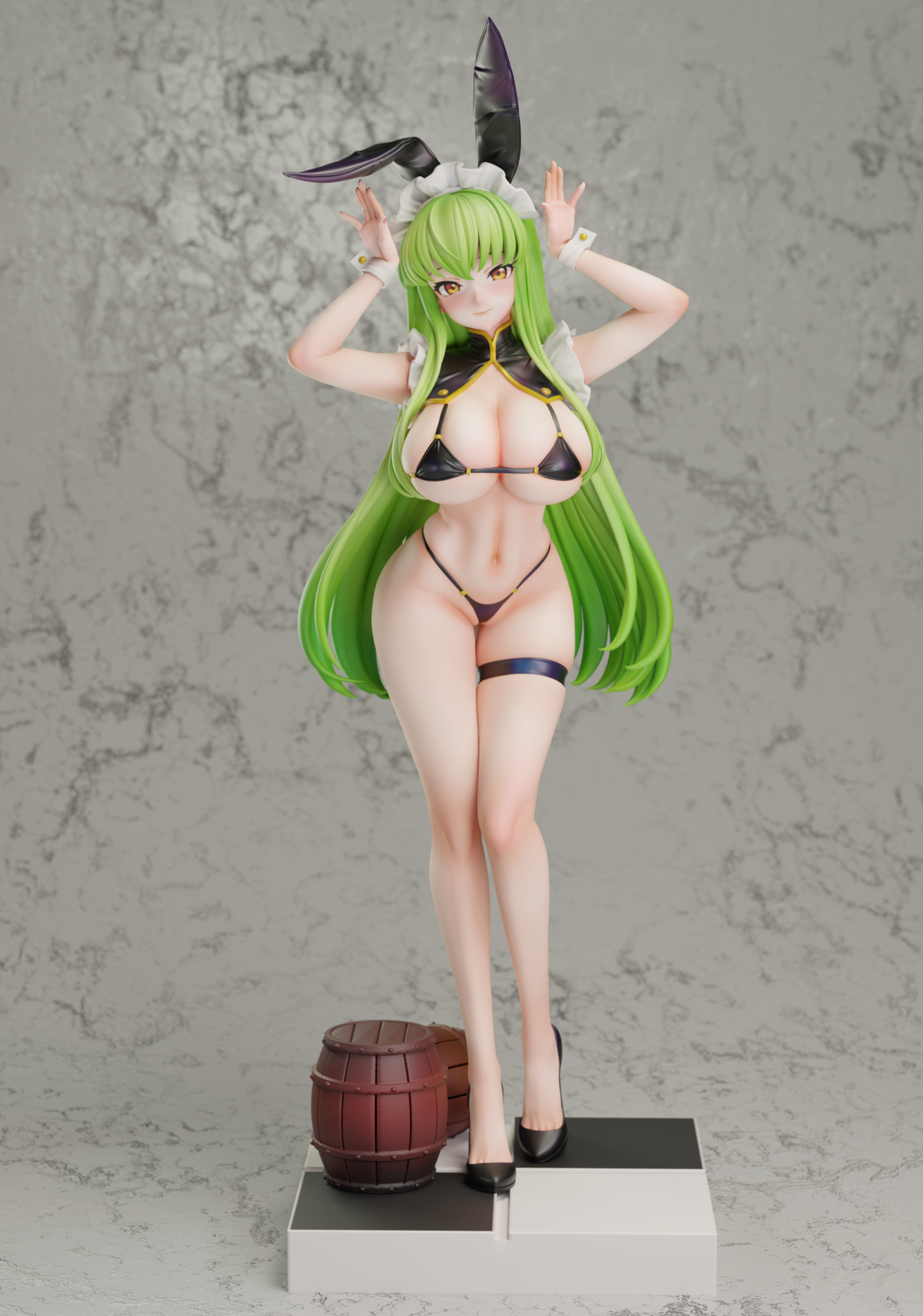 【Pre-sale closed】1/6 Scale Bar Bunny Girl C.C.-Green tea-studio
