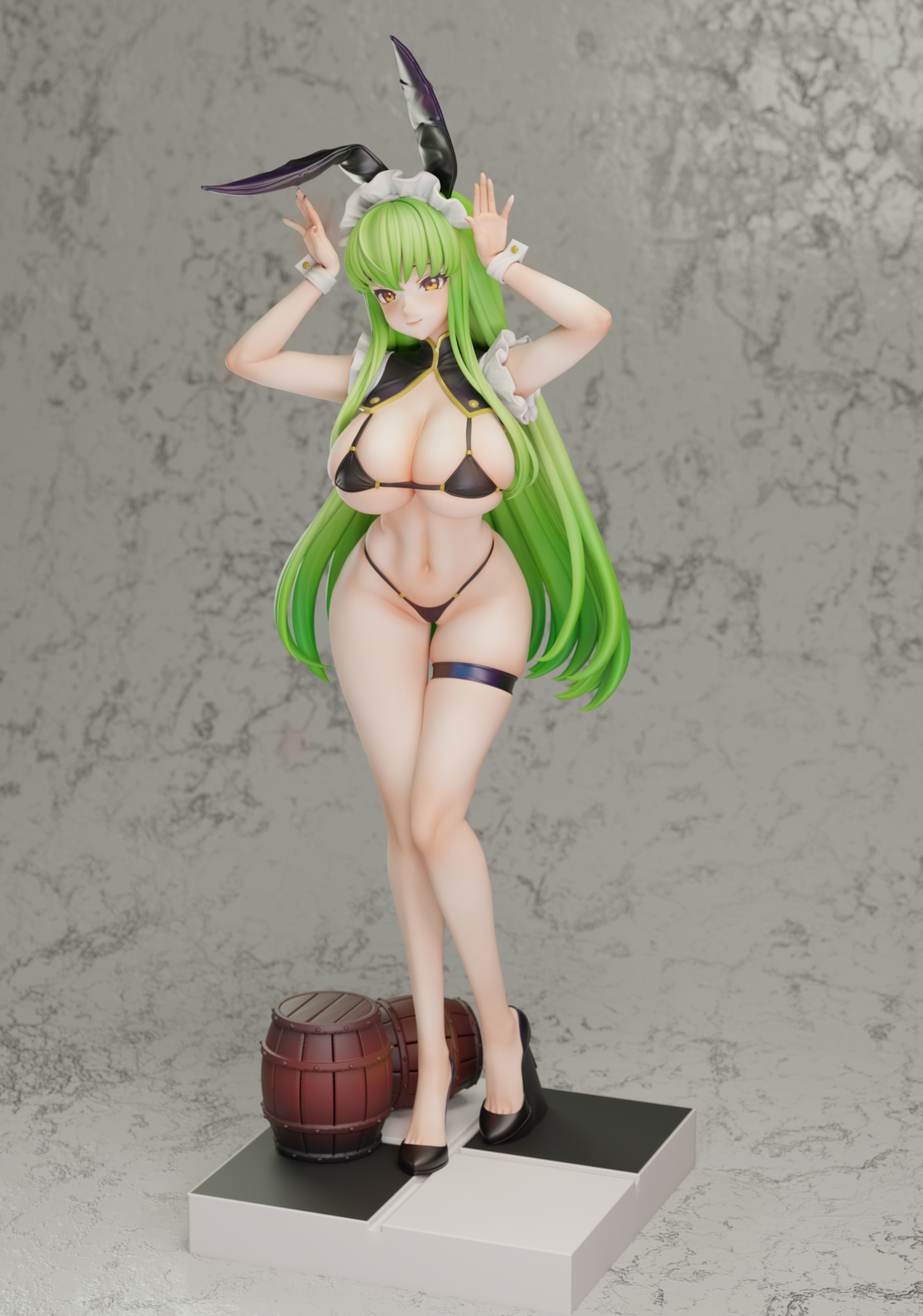 【Pre-sale closed】1/6 Scale Bar Bunny Girl C.C.-Green tea-studio