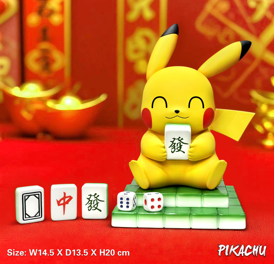 【Pre-sale】Pikachu playing Mahjong-EGG Studio